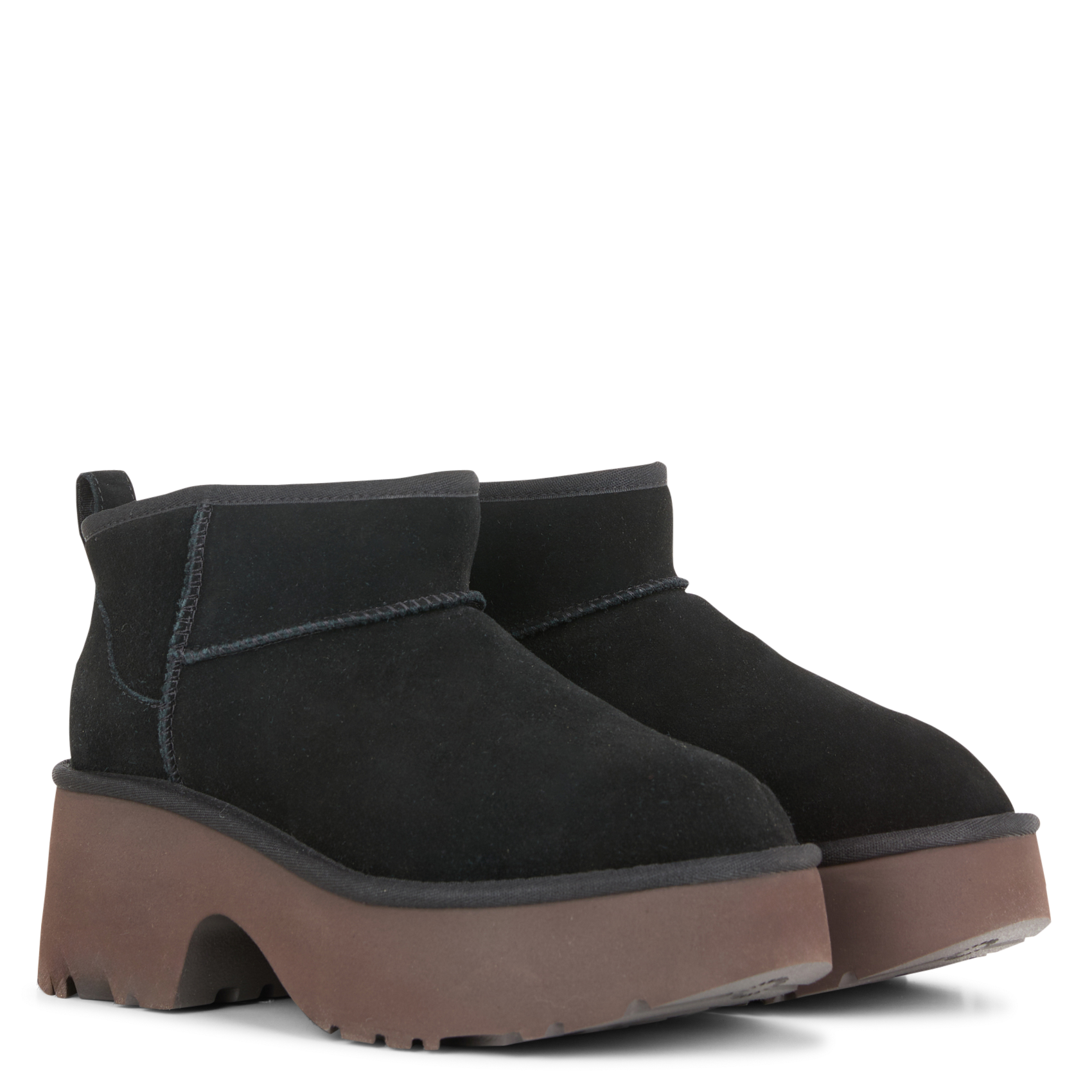 Gefütterte Stiefel mit Veloursleder-Effekt UGG Schwarz