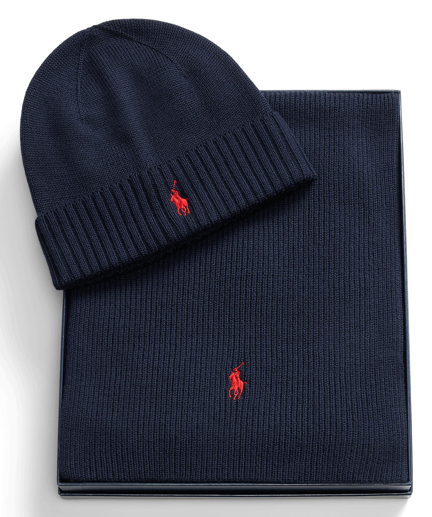 Wool hat and scarf set POLO RALPH LAUREN Blue
