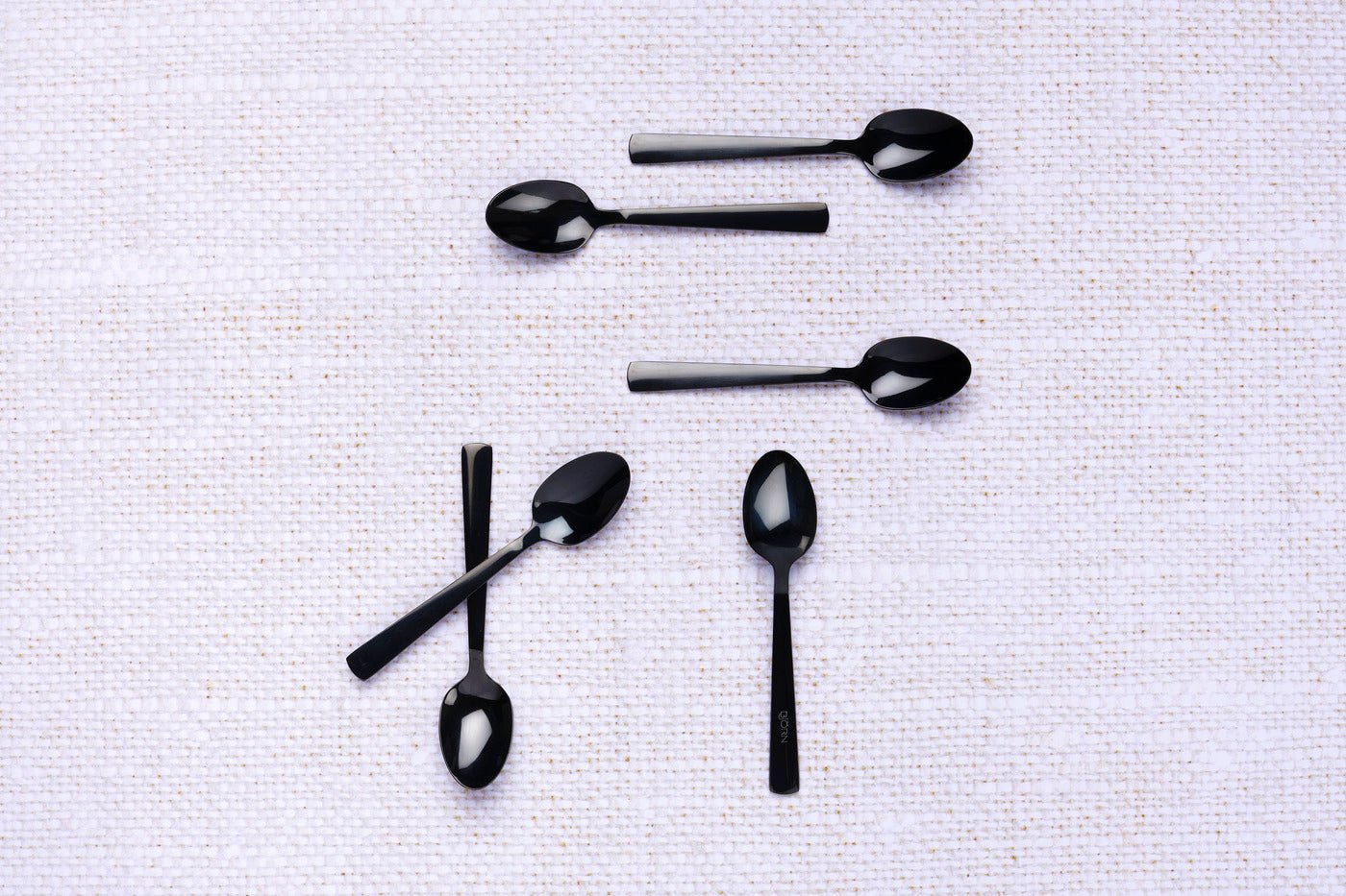 Set of 6 Telmo teaspoons - silver BJORN Black