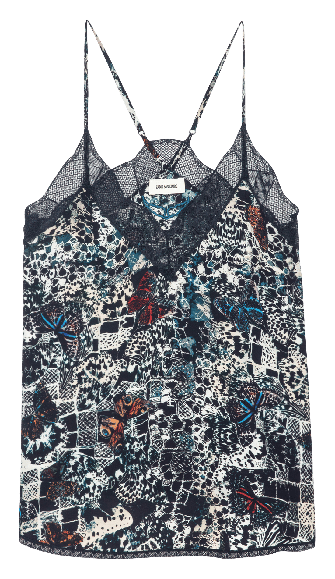 Caraco imprimé à dentelle ZADIG&VOLTAIRE Bleu