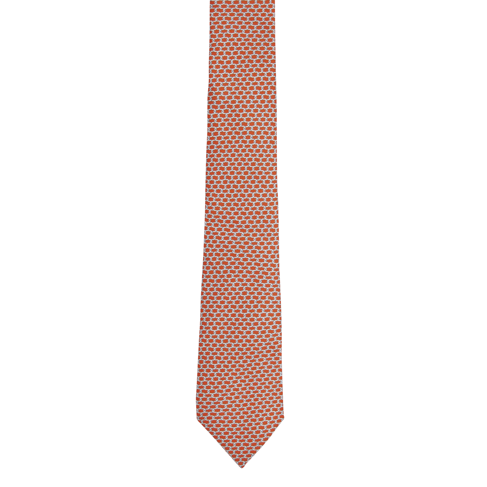 Seidenschlips mit Druck AU PRINTEMPS PARIS Orange