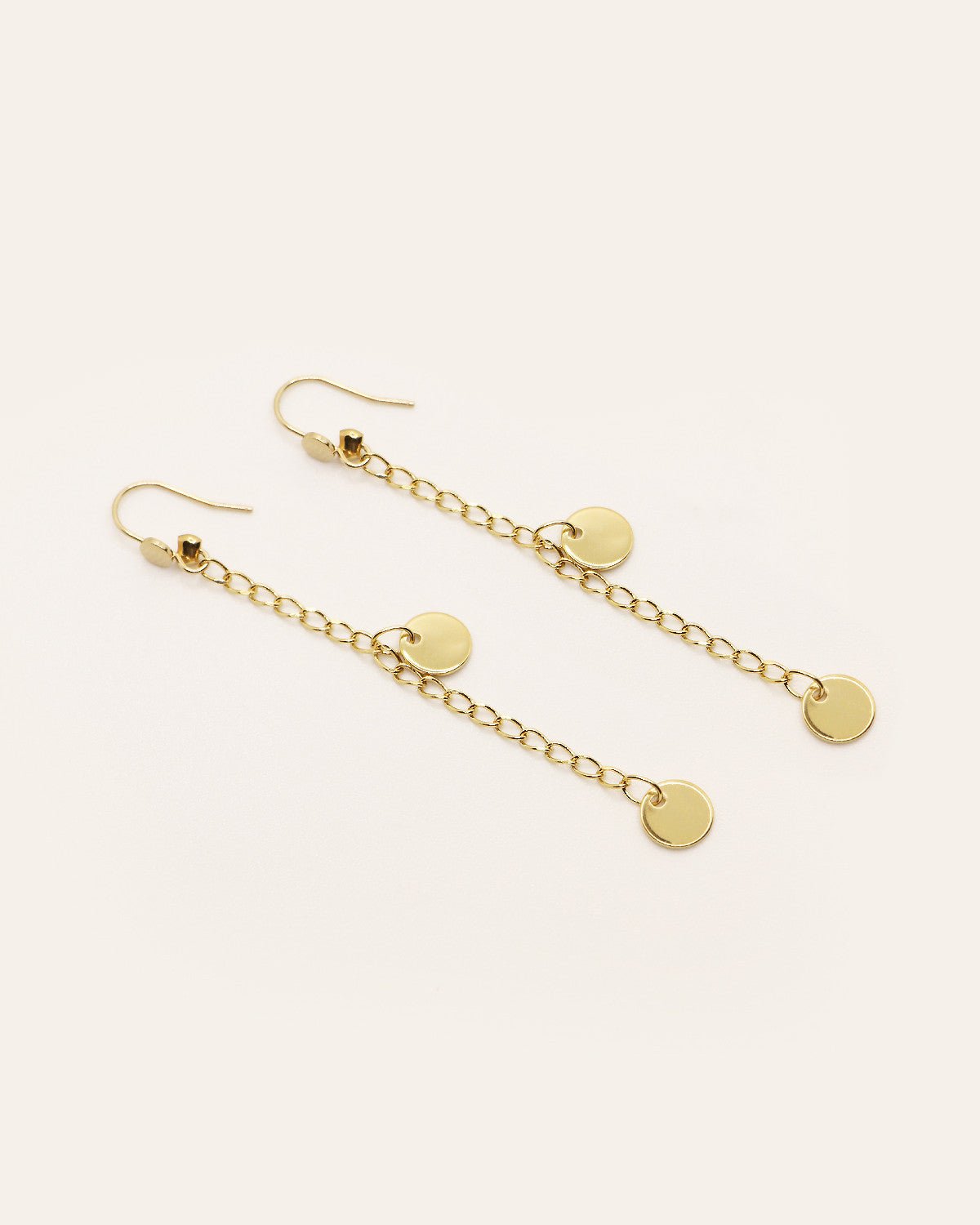 Gold-plated earrings NILAI Golden