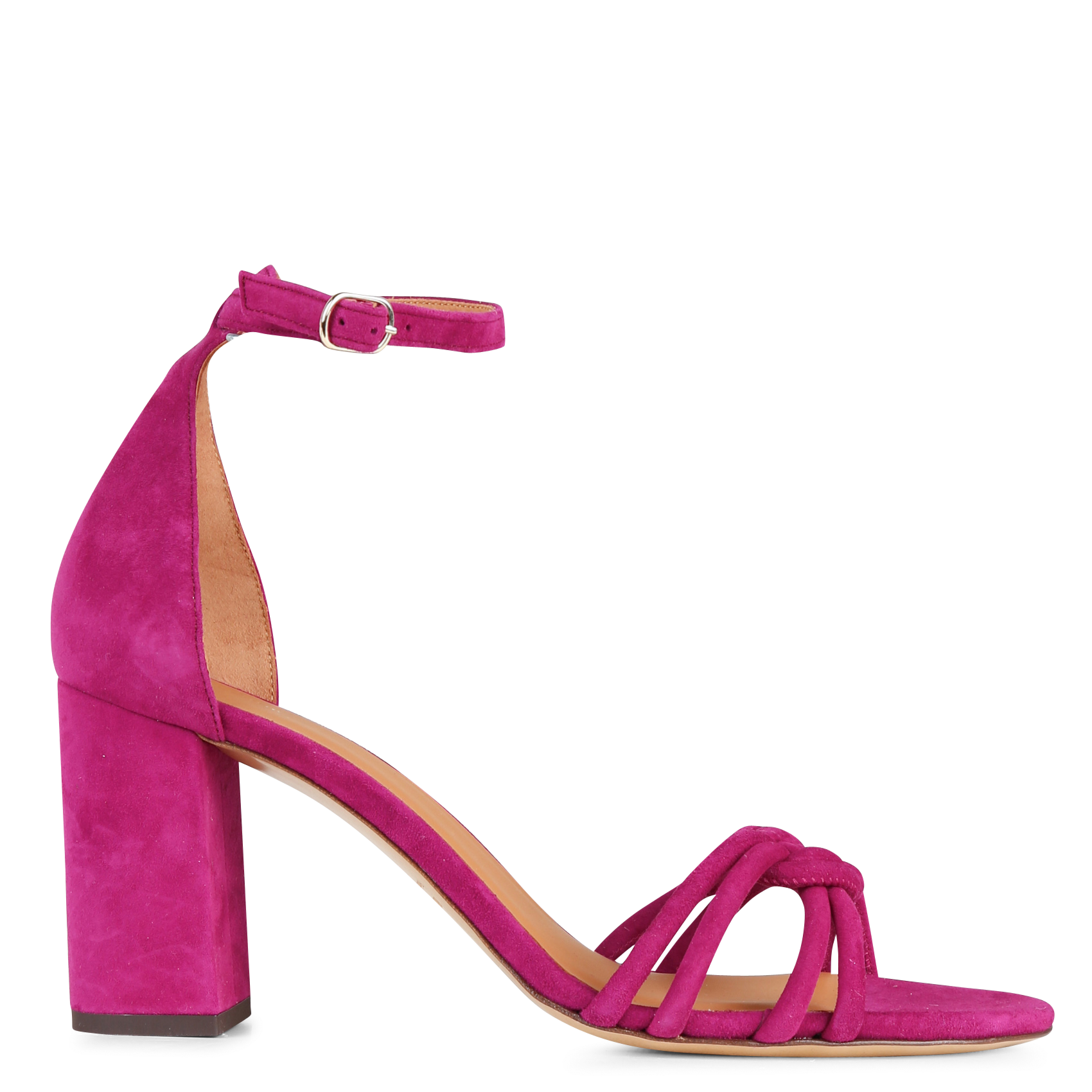 Sandales à talons en cuir RIVECOUR Prune