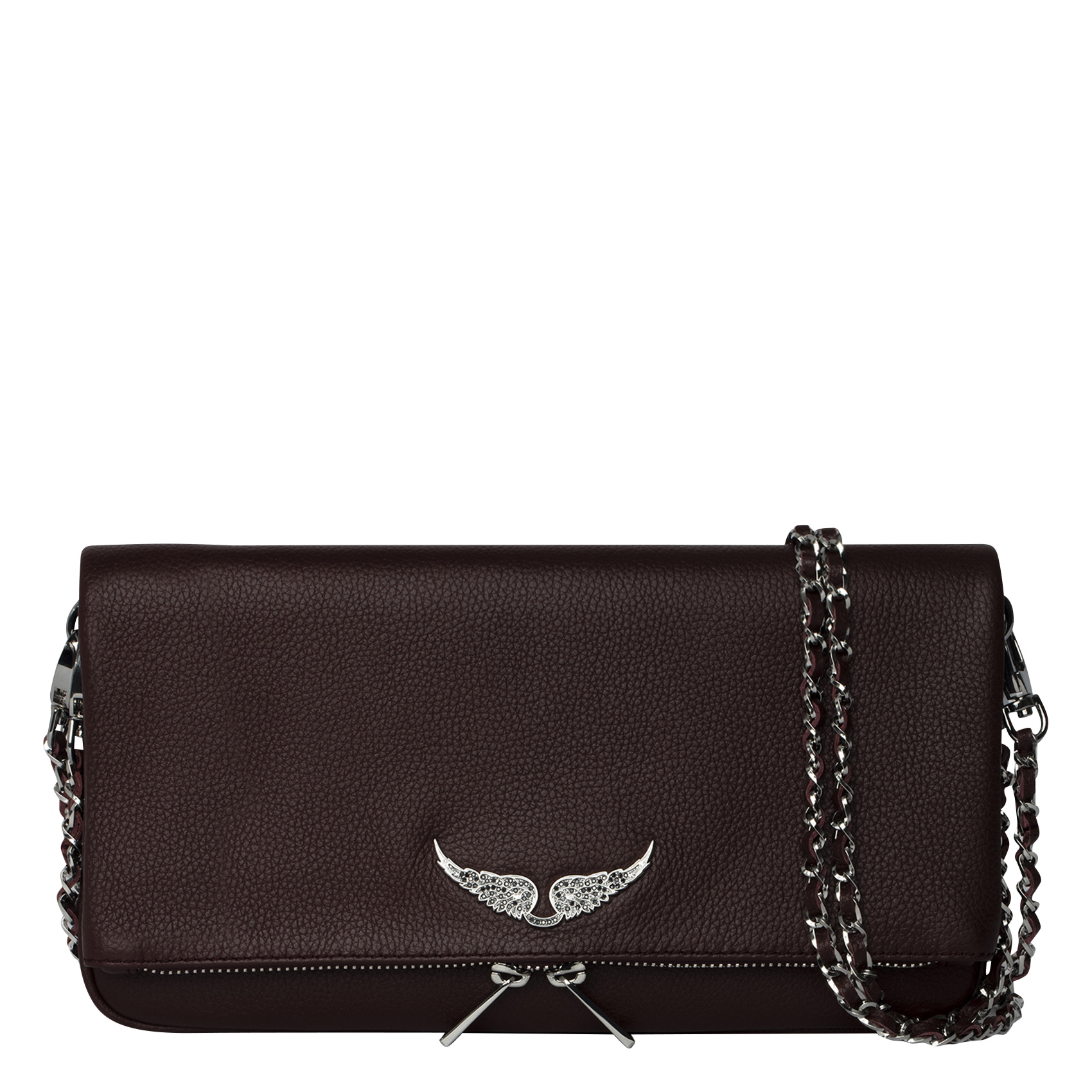 Pochette in pelle con catene in metallo ZADIG&VOLTAIRE