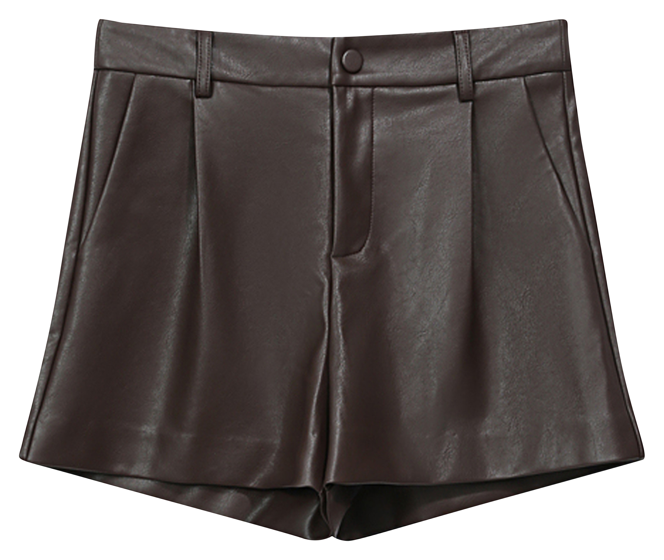 Short droit effet cuir GRACE ET MILA Marron