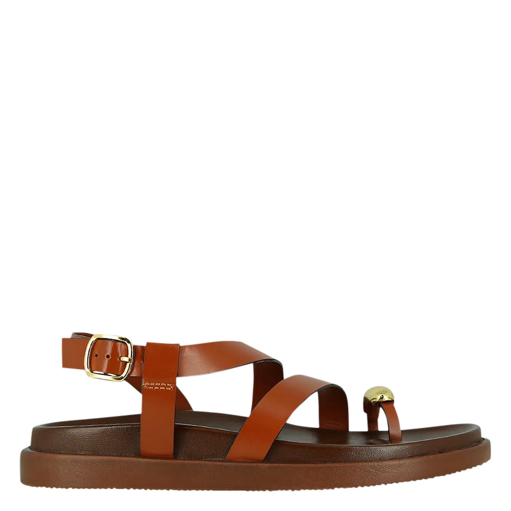 Ankle Strap Sandale Plate Jonak Sandals With Toe Detail In Leather