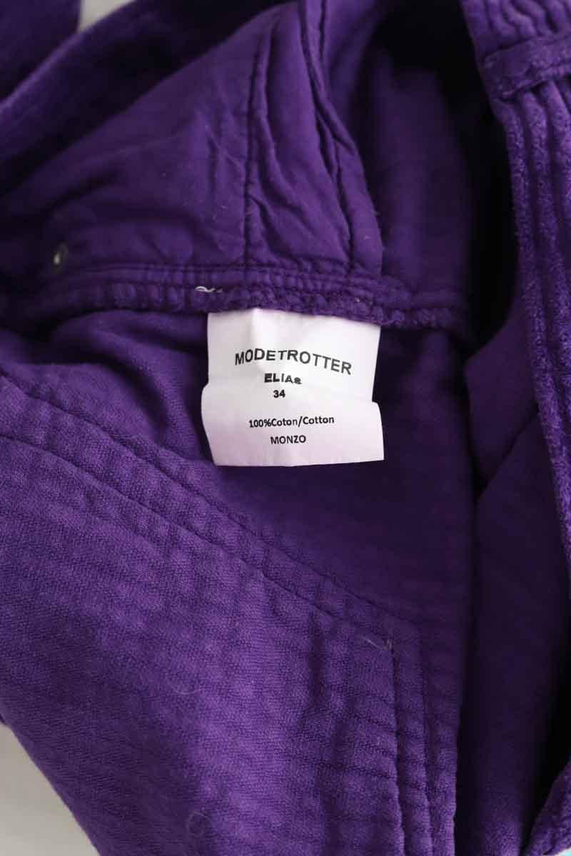 Slim-fit cotton cargo pants MODETROTTER - Seconde Main Purple