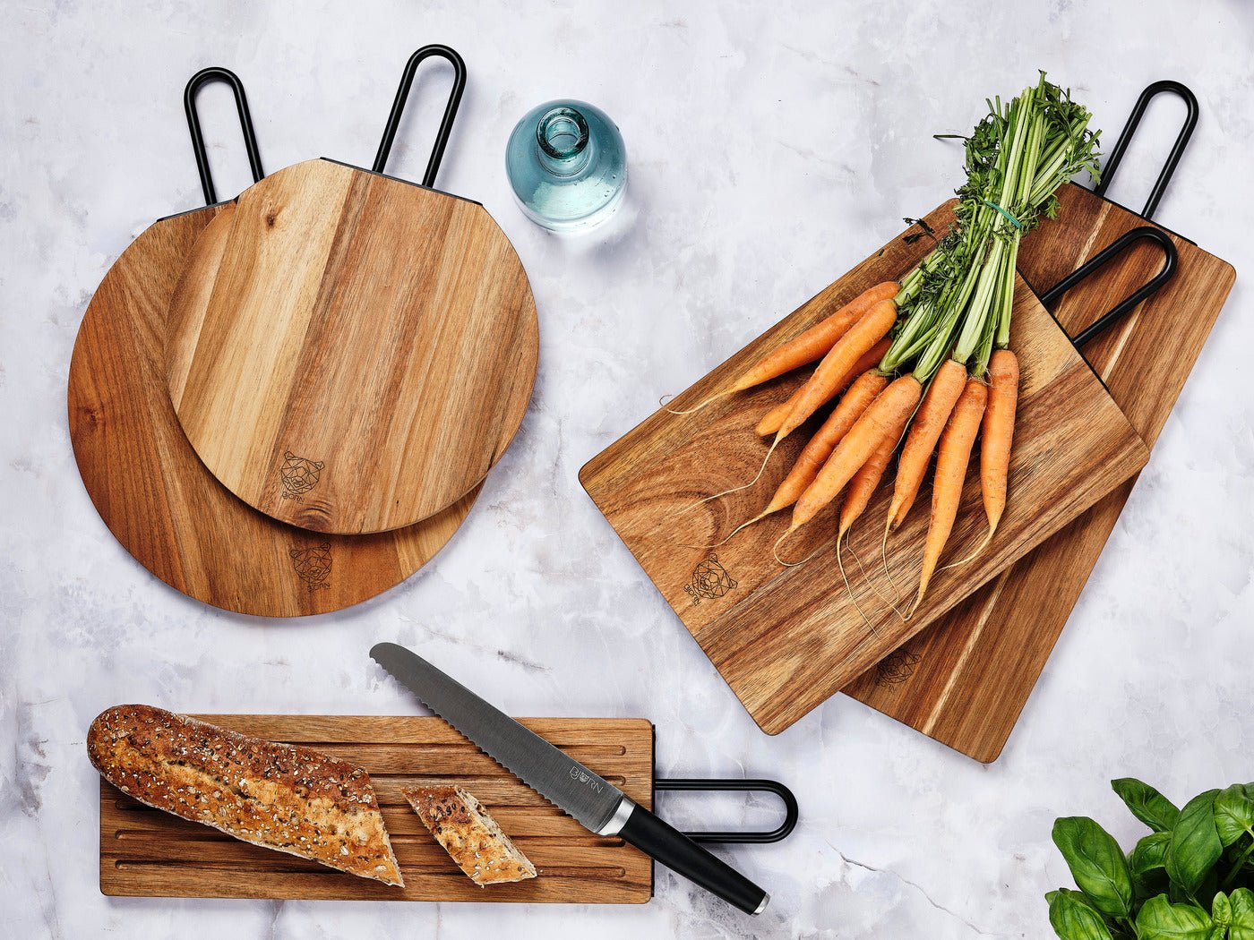 Acacia Wood Cutting Board Stine - ø31cm BJORN Brown