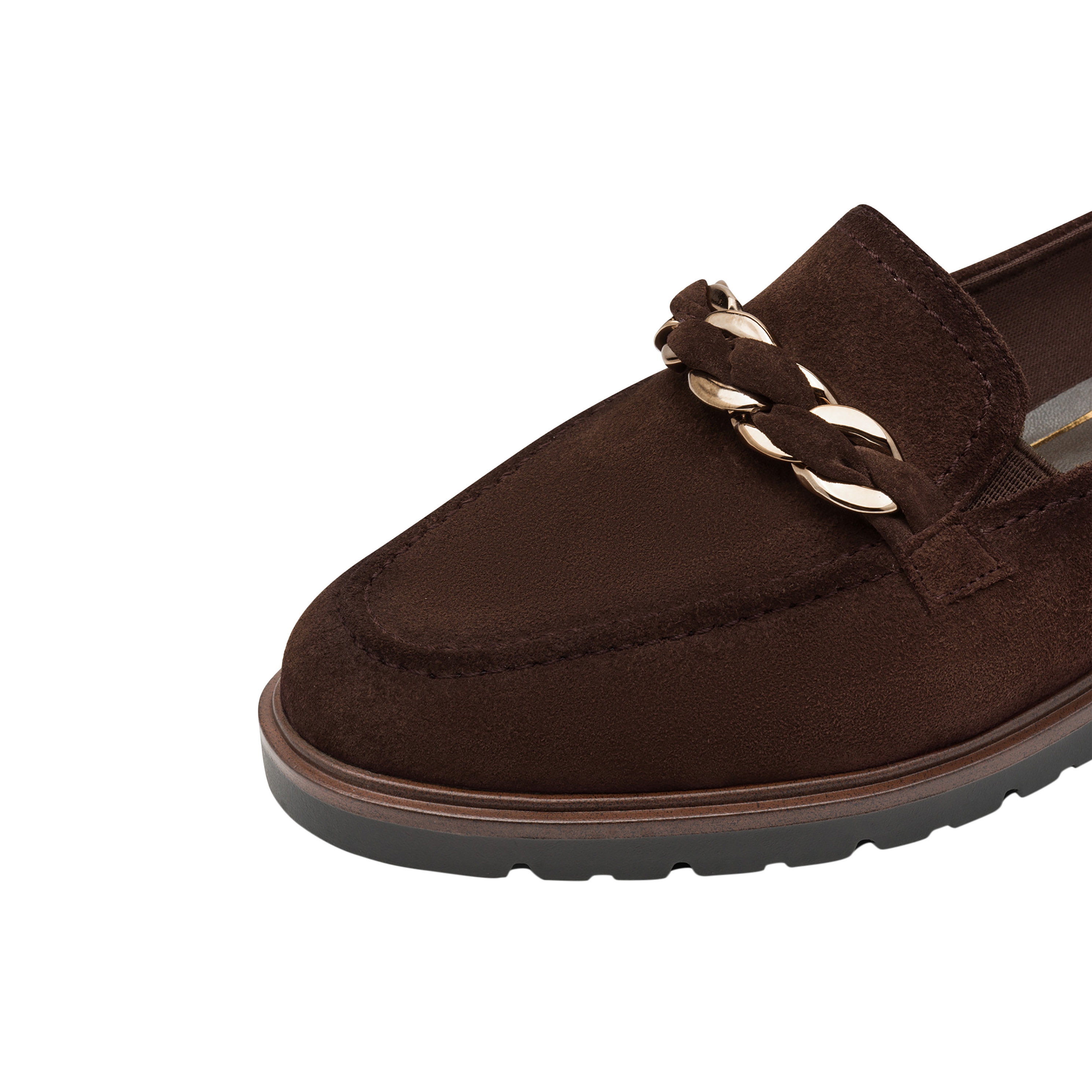 Leather moccasins TAMARIS Brown