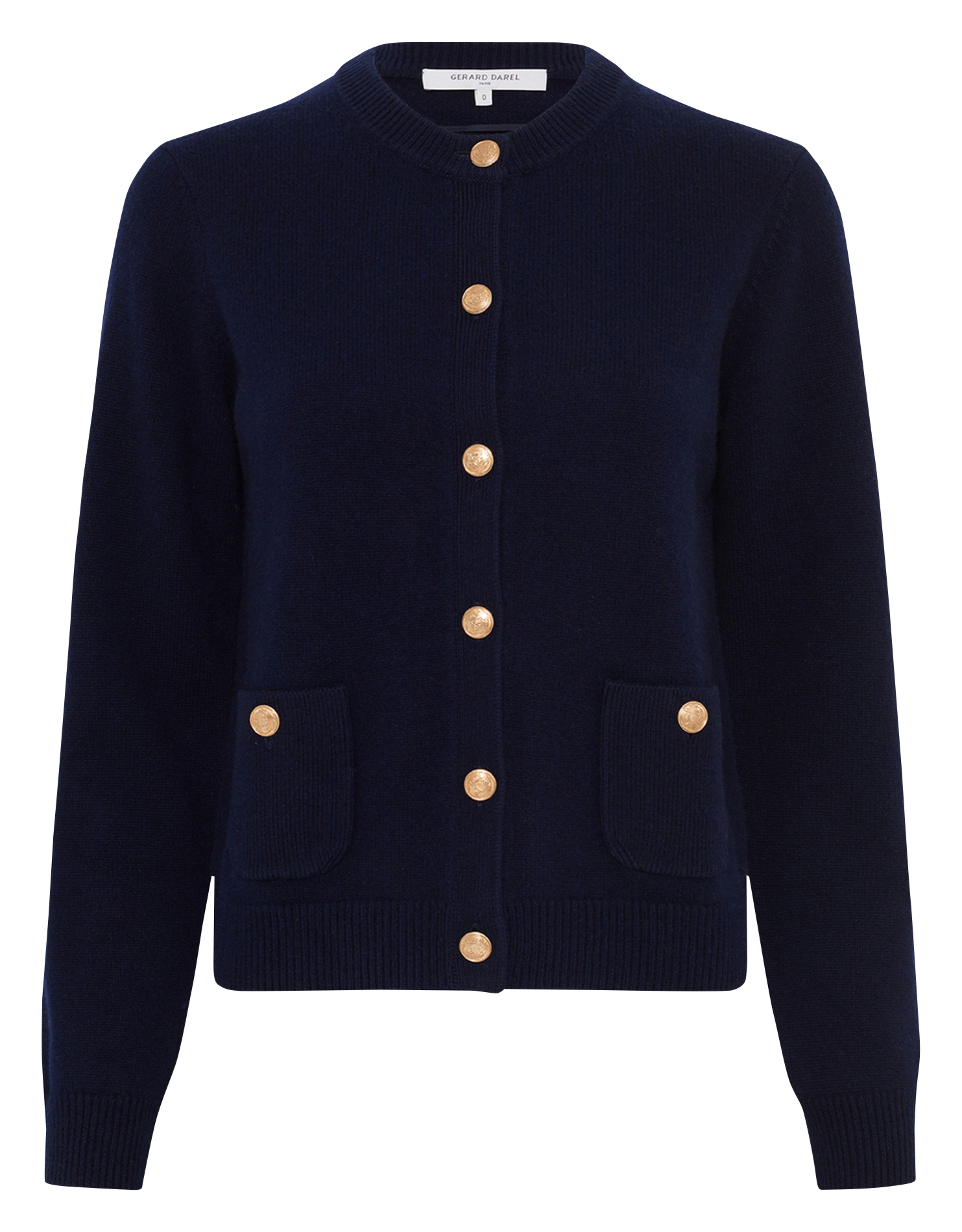 Gilet col rond en laine GERARD DAREL Bleu