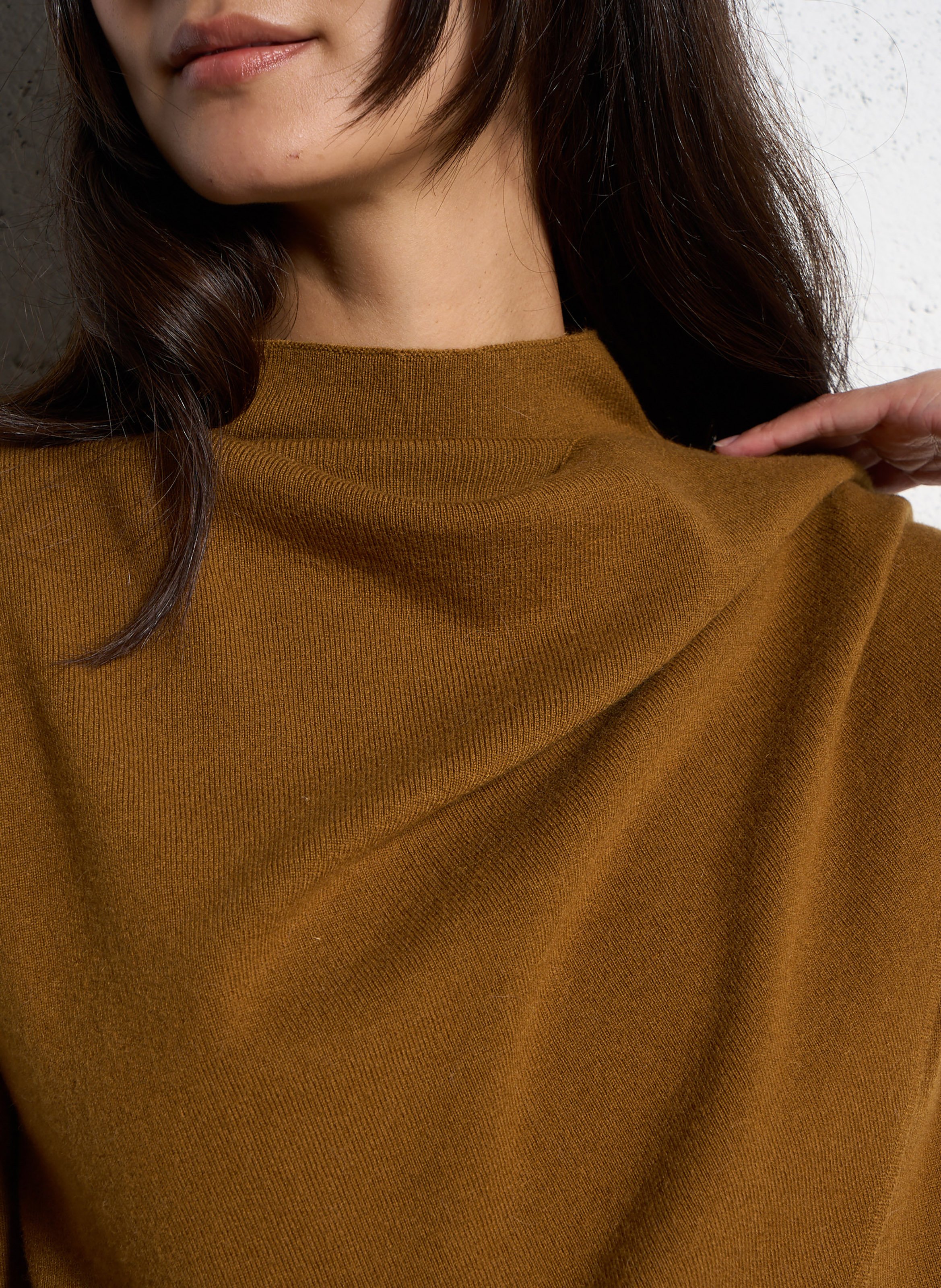 Round-neck mixed-knit cardigan SOPHIE+LUCIE Brown