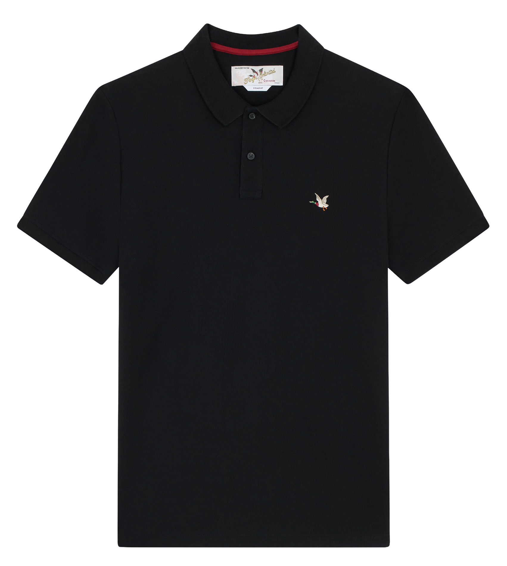 Straight-fit cotton polo CHEVIGNON Black