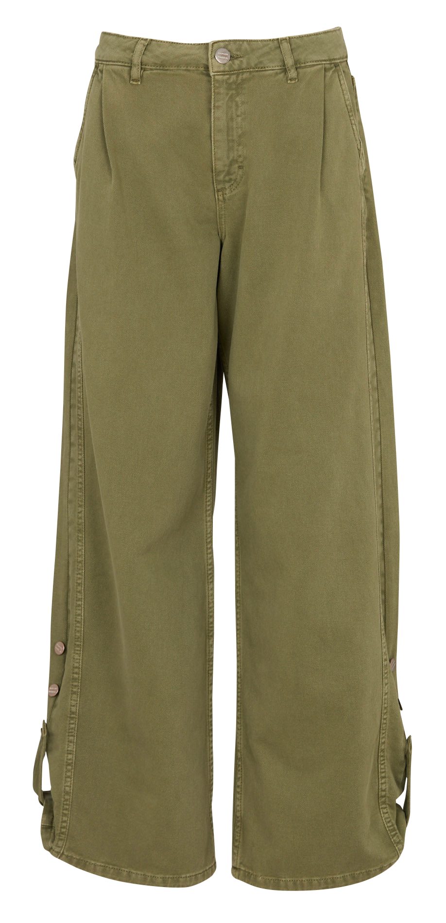 Wide-leg organic cotton pants DAMSON MADDER Khaki