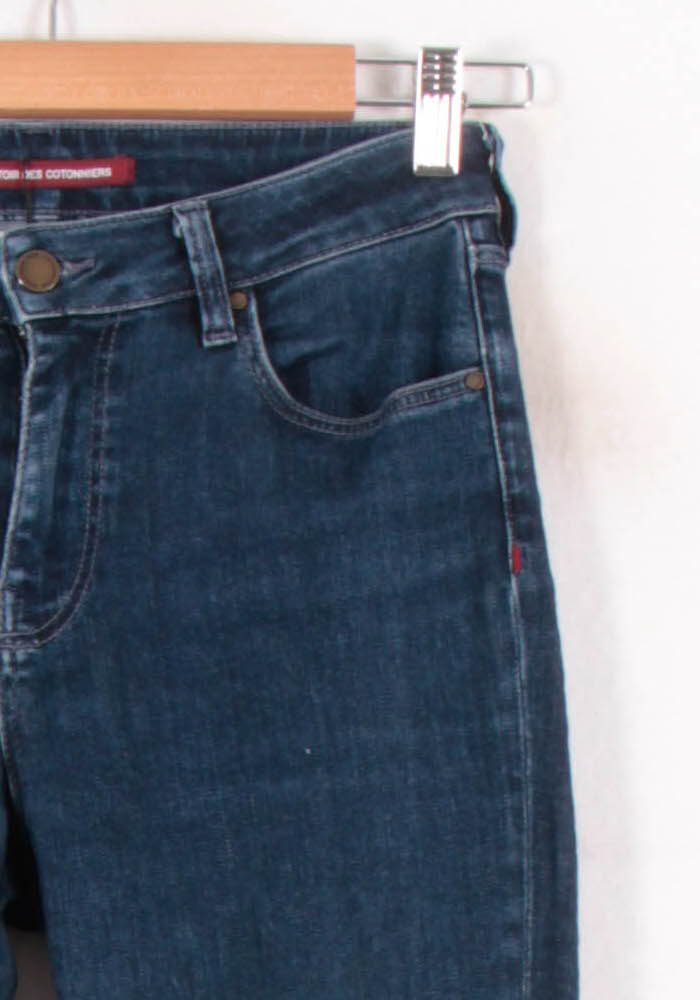 Cropped slim jeans with studs COMPTOIR DES COTONNIERS - Seconde main Blue