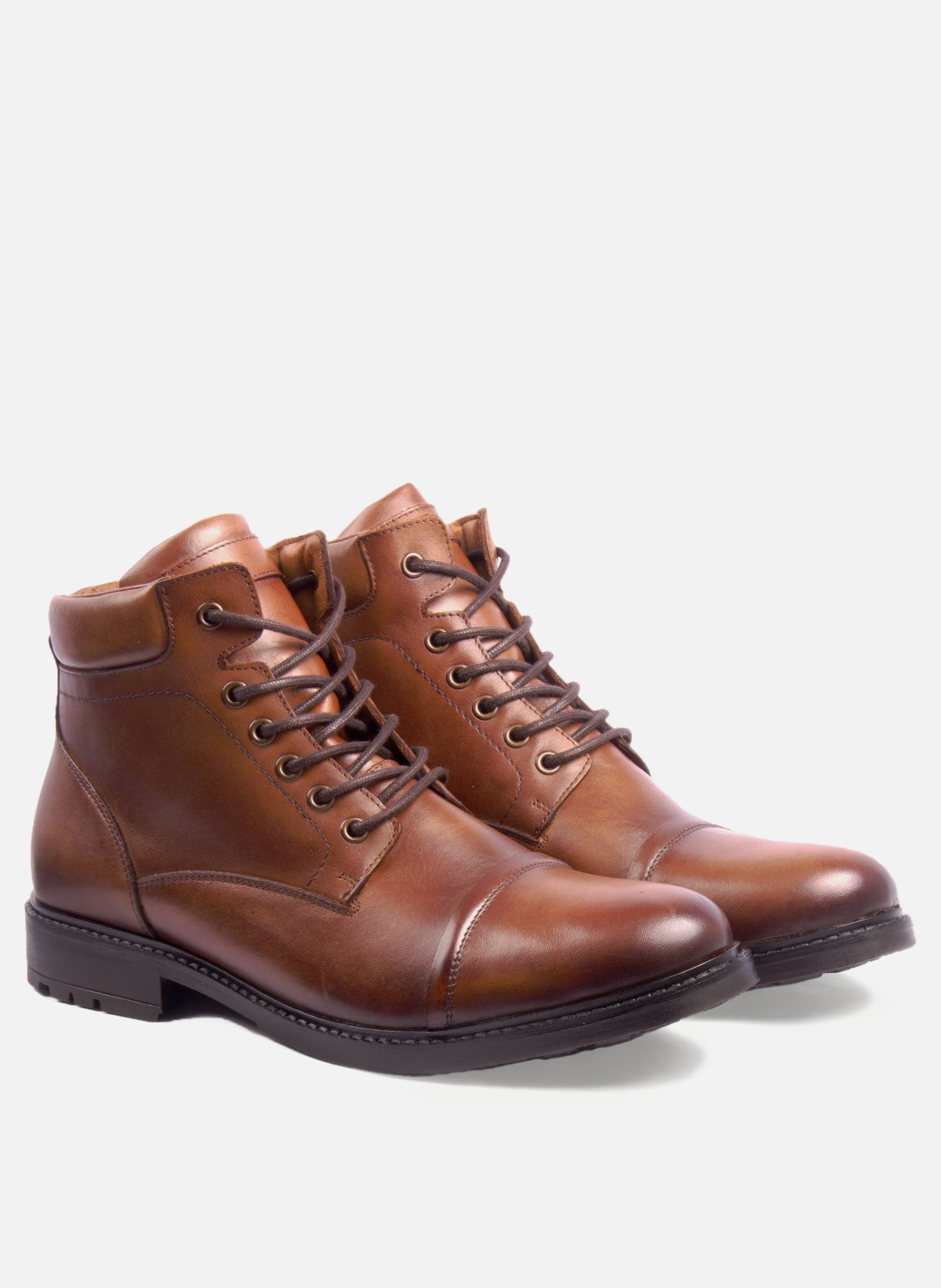 Boots rangers Elliot smooth leather cognac JULES & JENN Brown