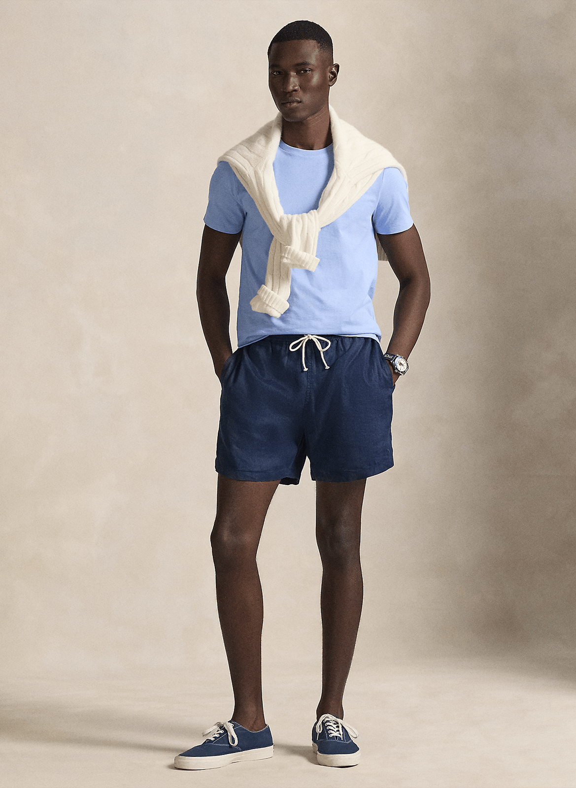 Slim-fit cotton T-shirt POLO RALPH LAUREN Blue