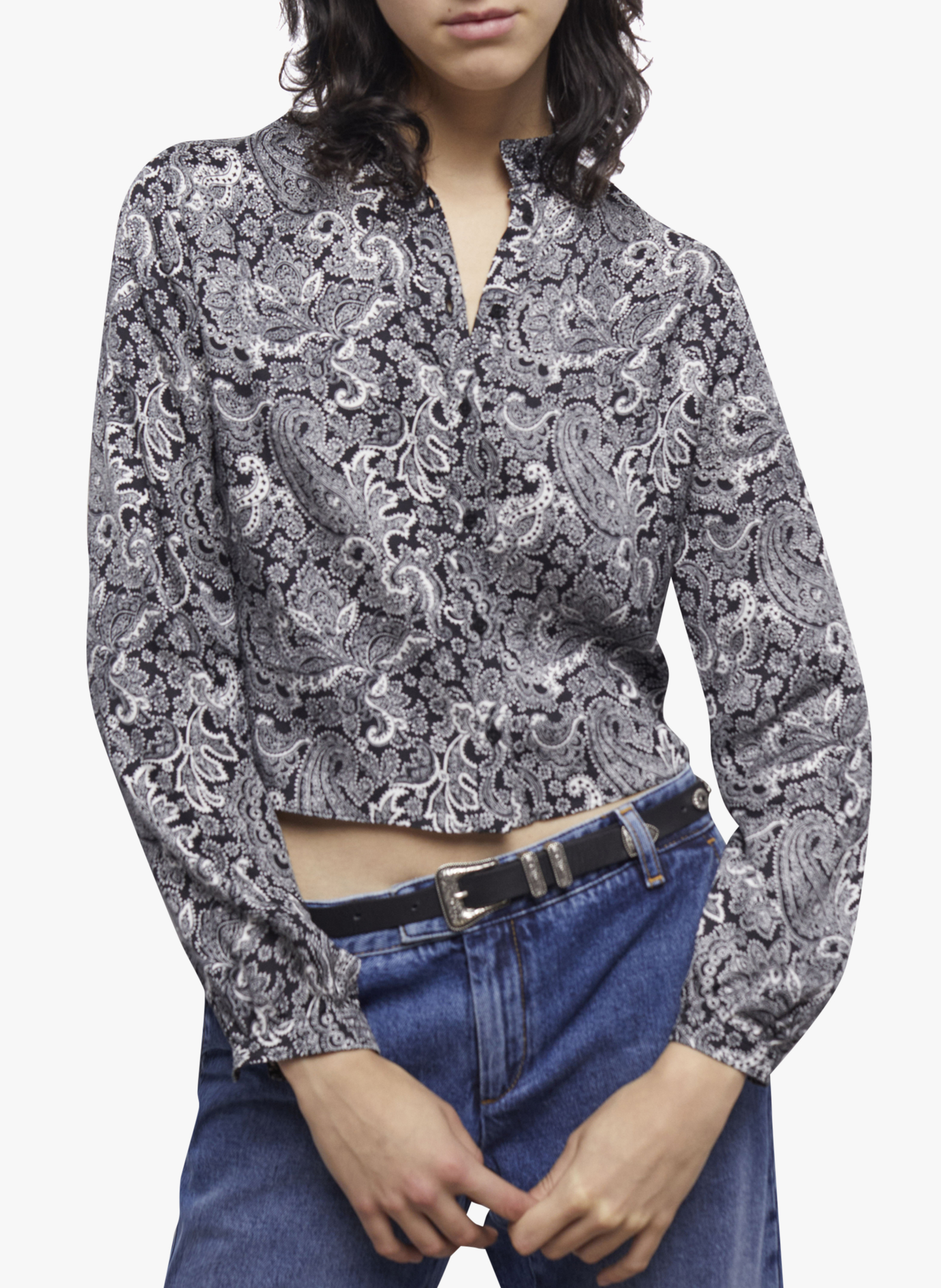 Chemise col mao imprimée  THE KOOPLES Noir