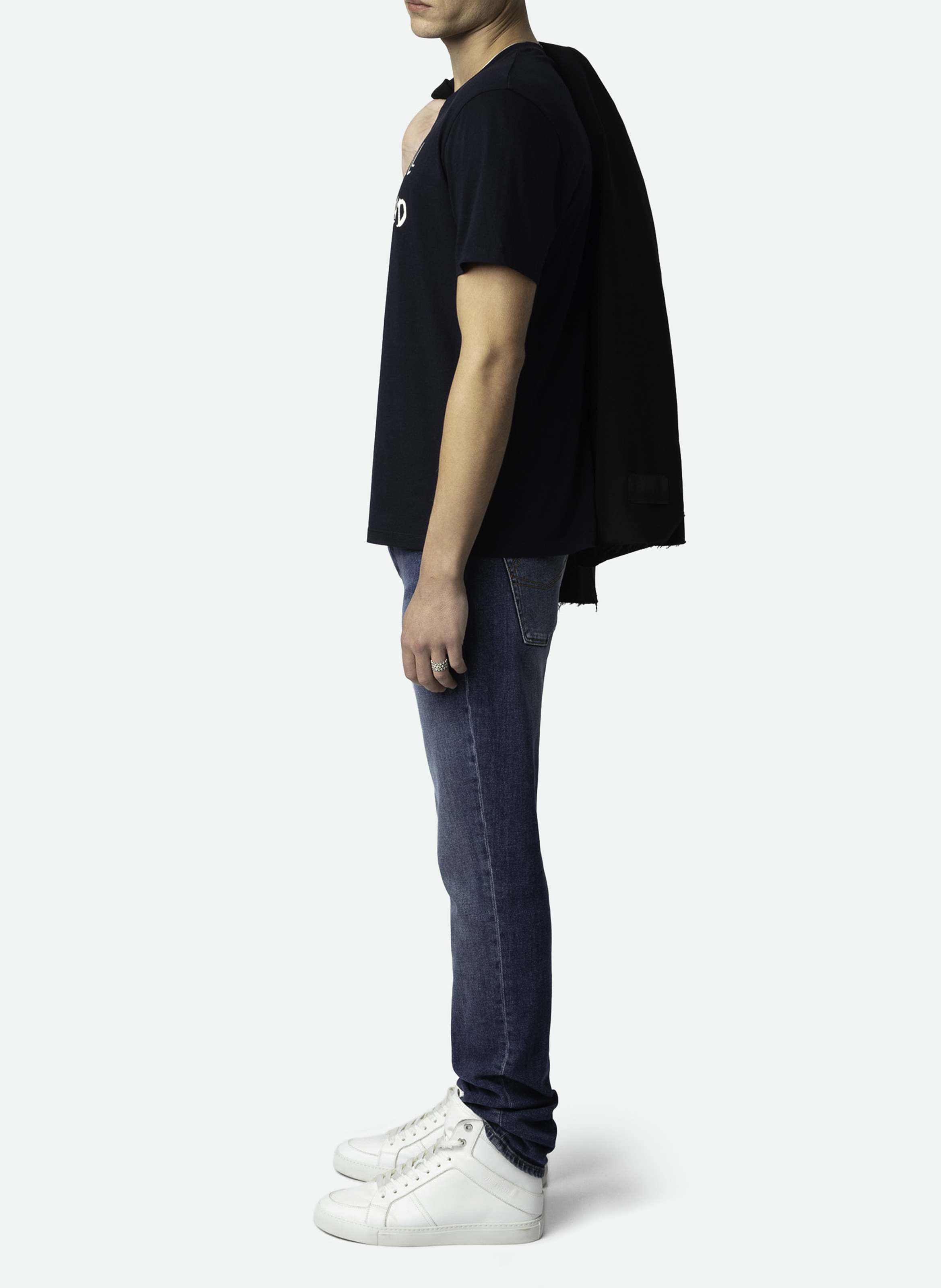 Gerade geschnittenes T-Shirt aus Bio-Baumwolle ZADIG&VOLTAIRE Blau