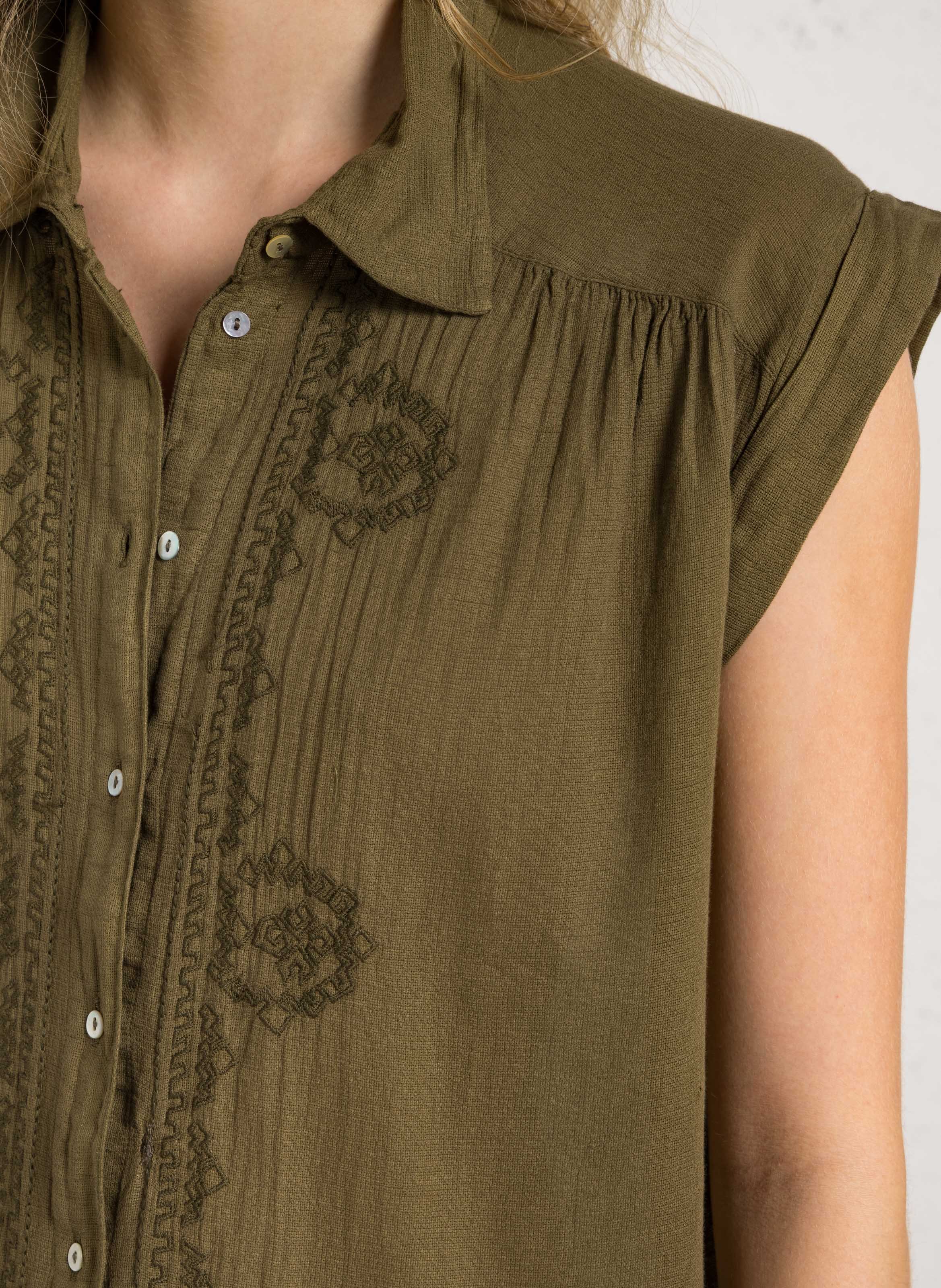 Katoenen oversized blouse BELLA JONES Kaki