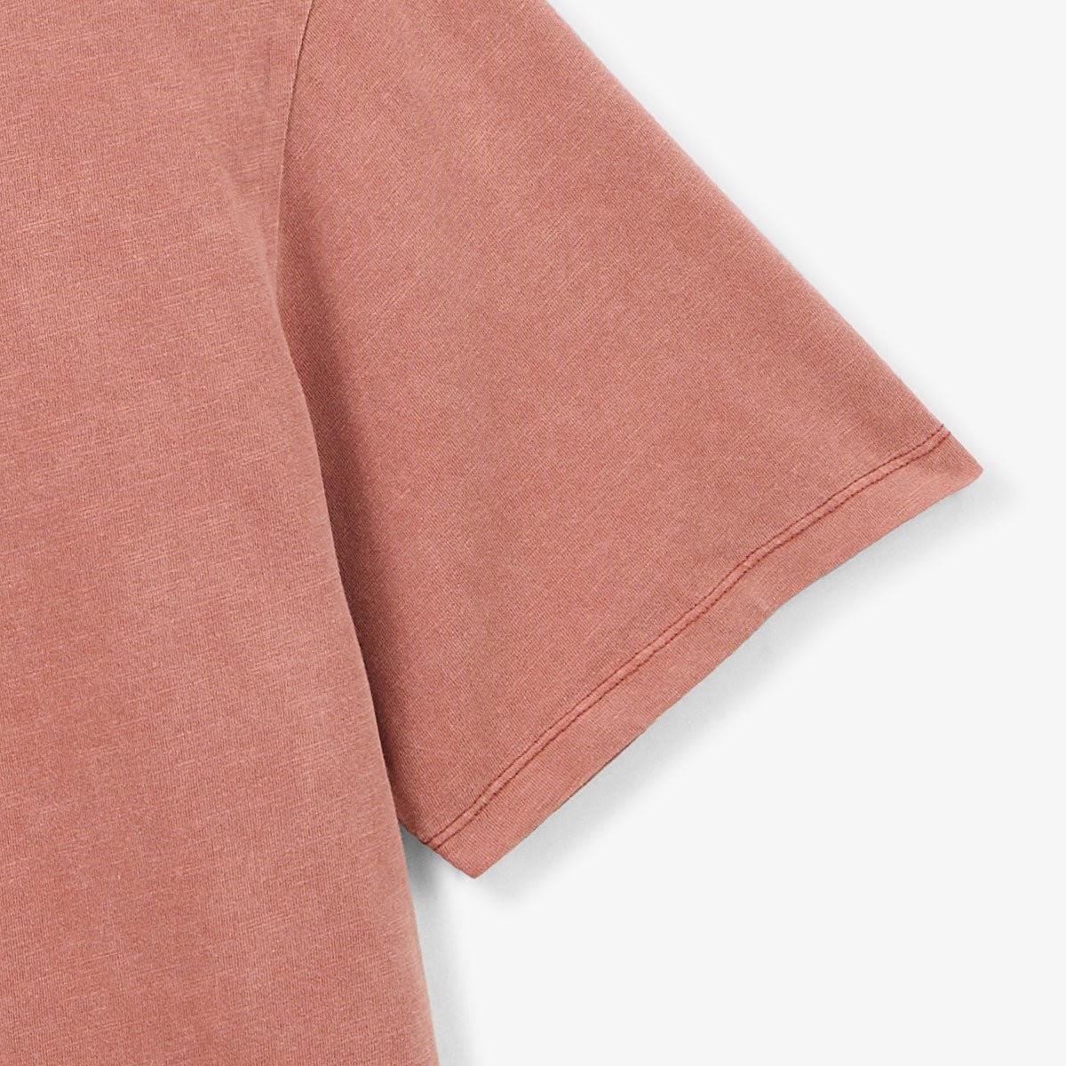 Round neck t-shirt in slub cotton jersey with pigment dye SERGE BLANCO Orange