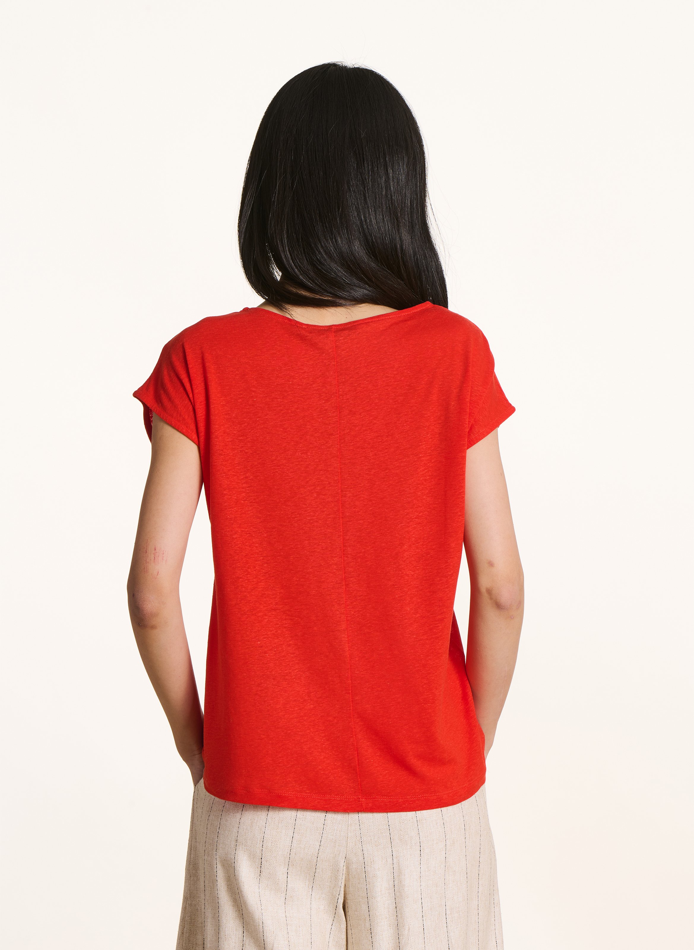 Tee-shirt oversize col rond LA FEE MARABOUTEE Rose