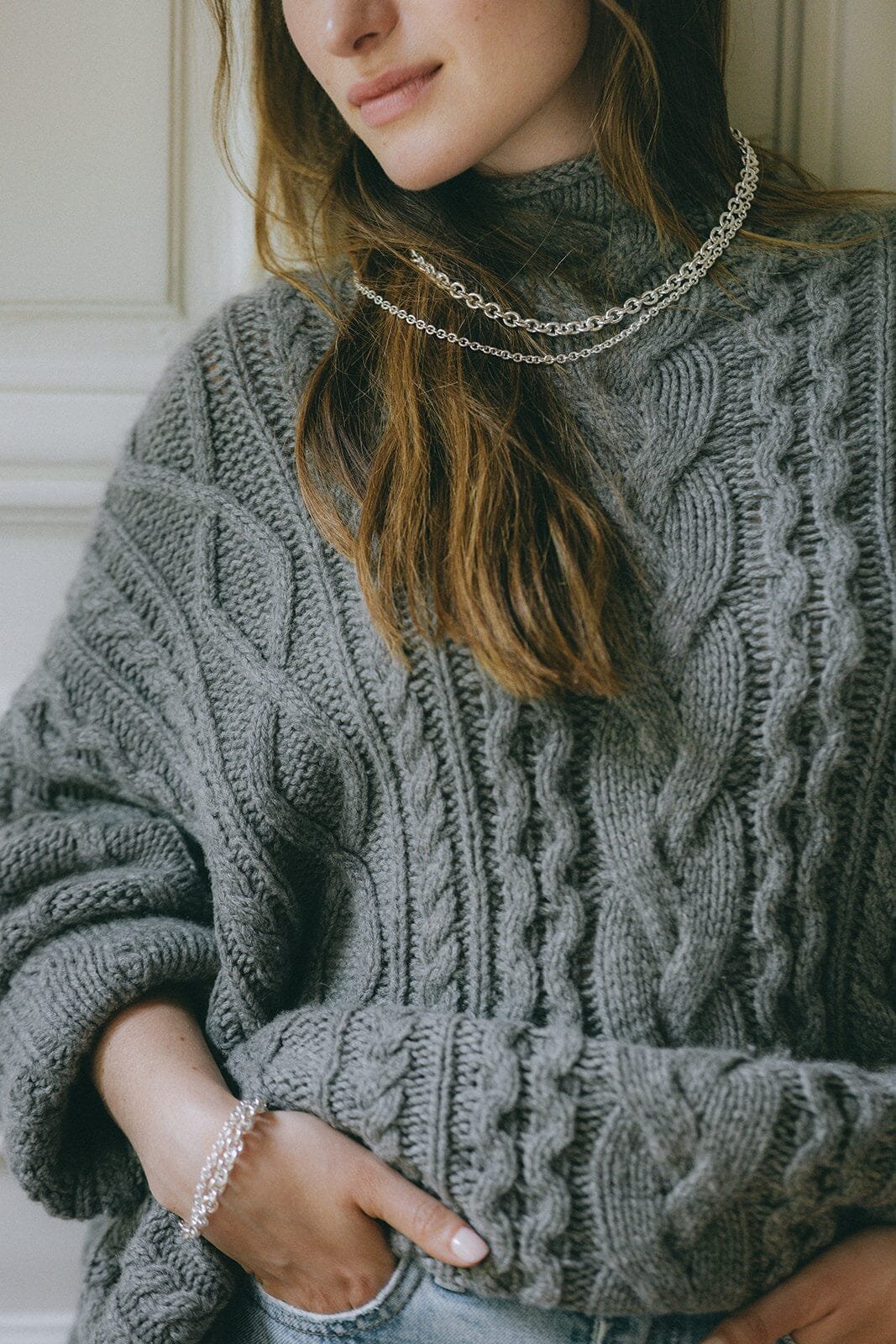 Maxi silver-plated necklace MONSIEUR SIMONE Silver