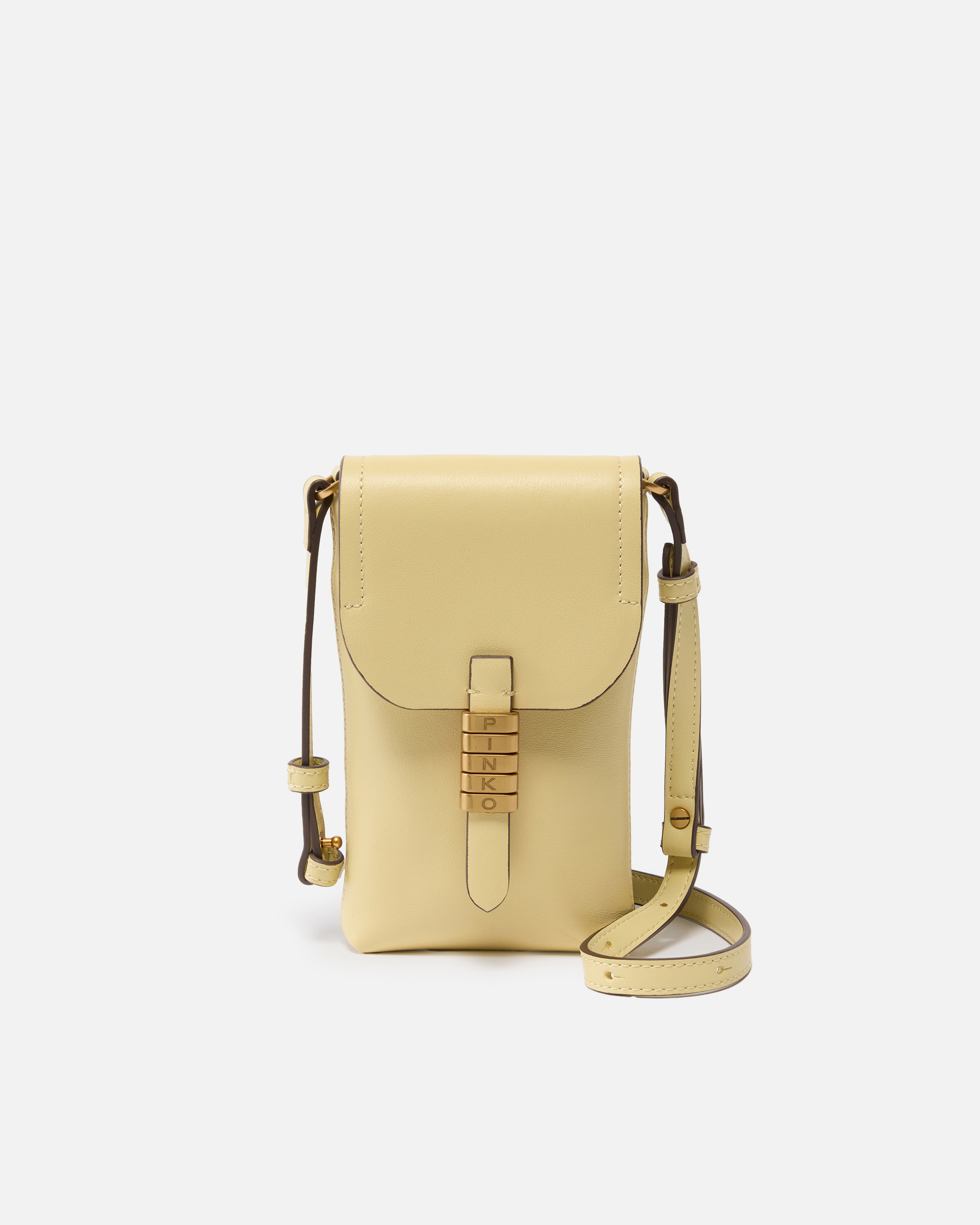 Pochette à bandoulière pour smartphone en cuir à logo PINKO Multicolore