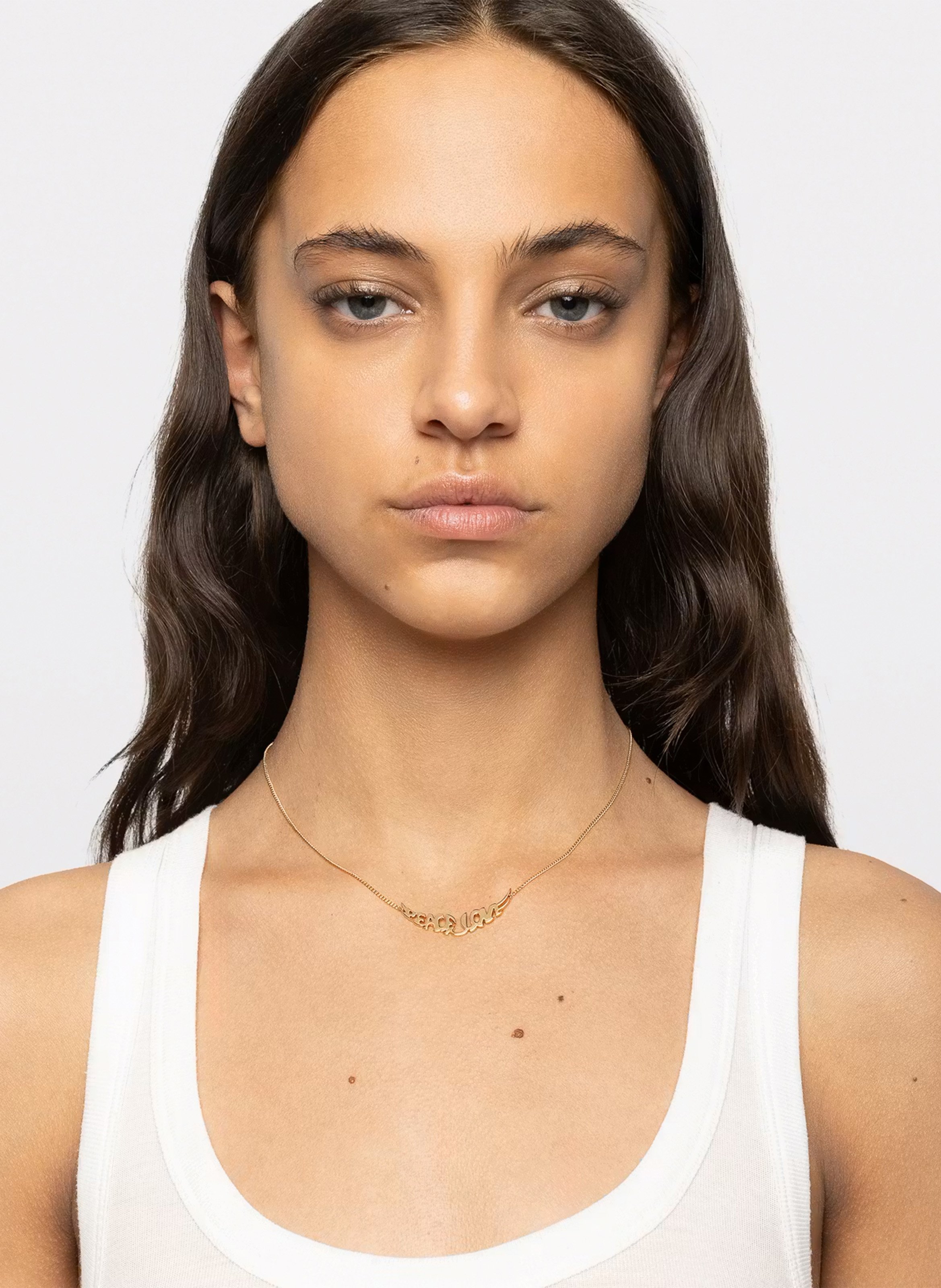 Collier lettrage en laiton ZADIG&VOLTAIRE Jaune