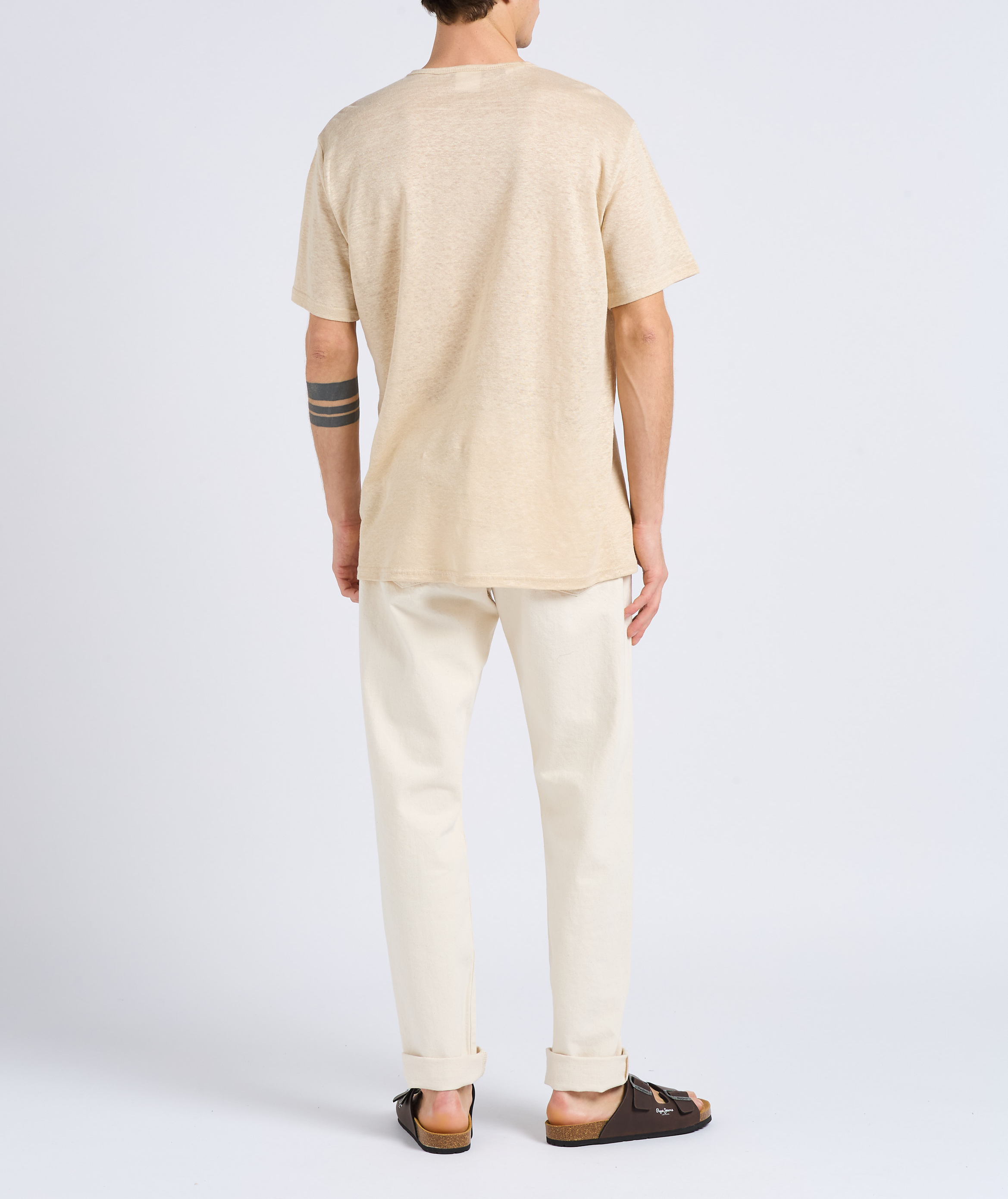 Jean regular-fit tapered en coton aspect tacheté EDWIN Beige