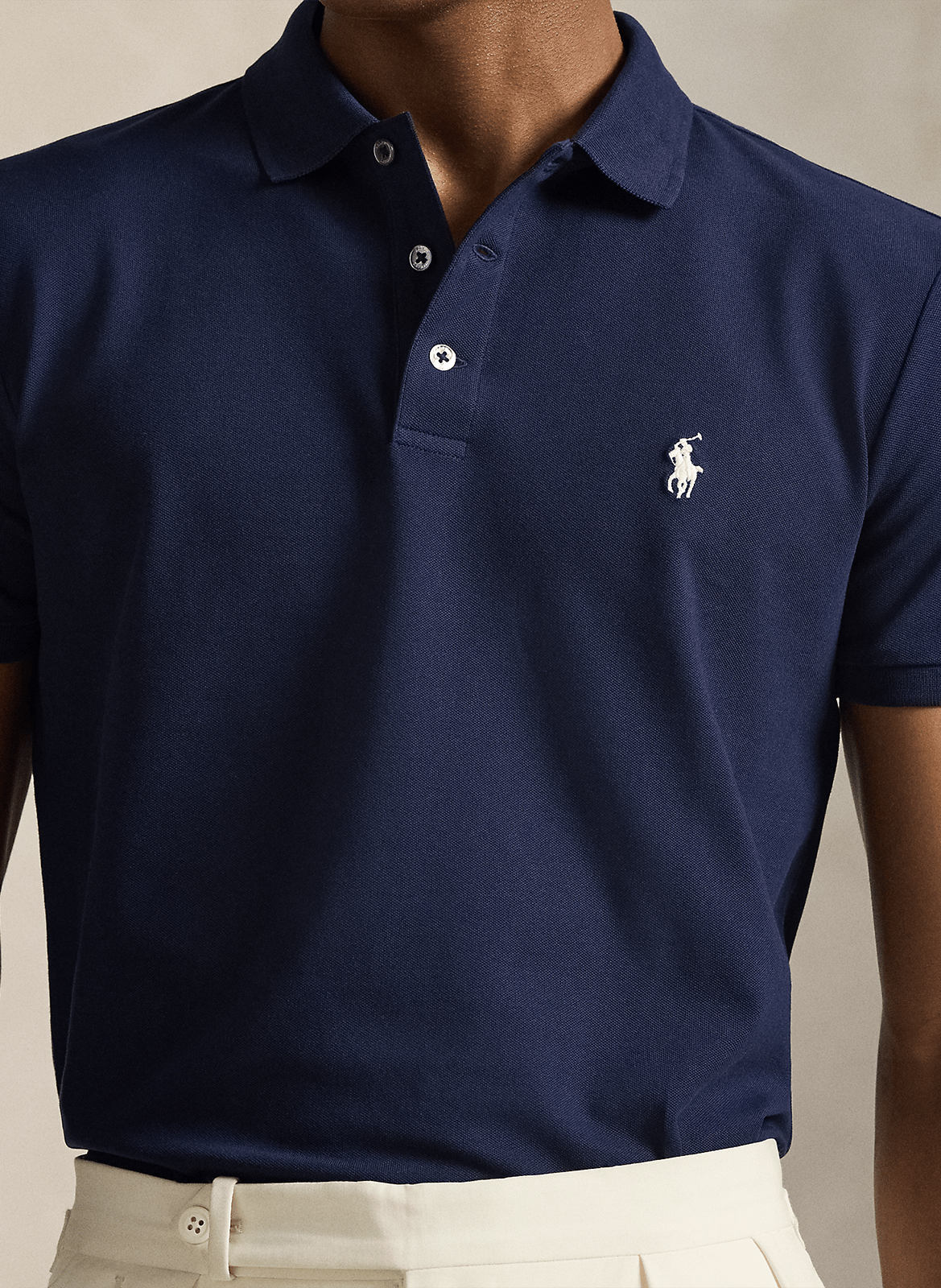 Slim-fit polo - katoenblend POLO RALPH LAUREN Blauw