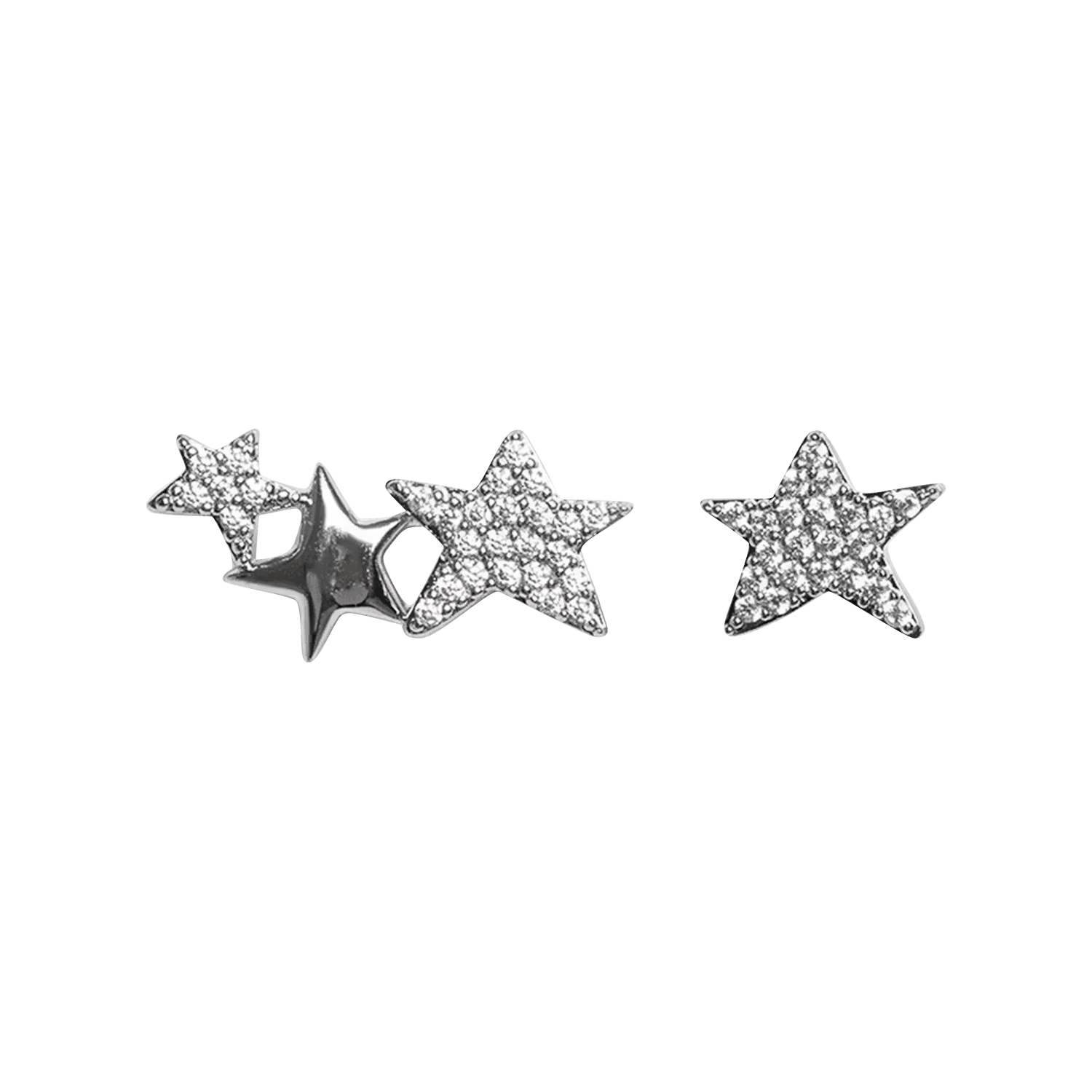 Boucles d'oreilles étoiles à strass ZADIG&VOLTAIRE Argent