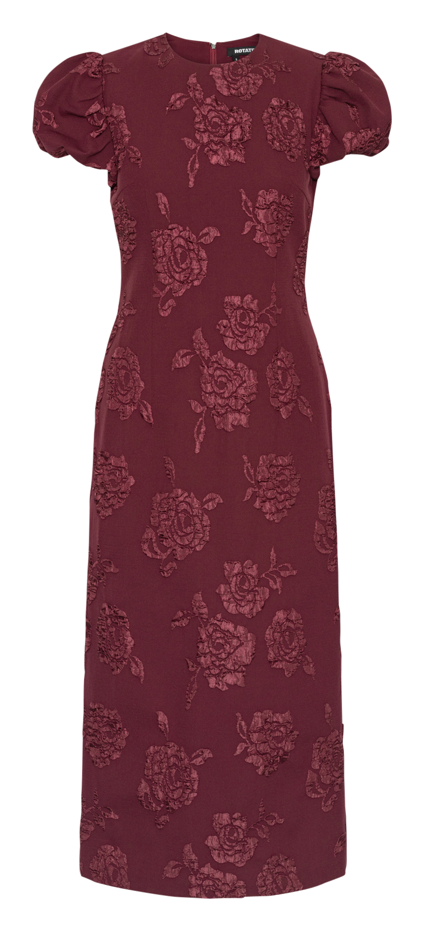 Jacquard midi dress ROTATE Brown