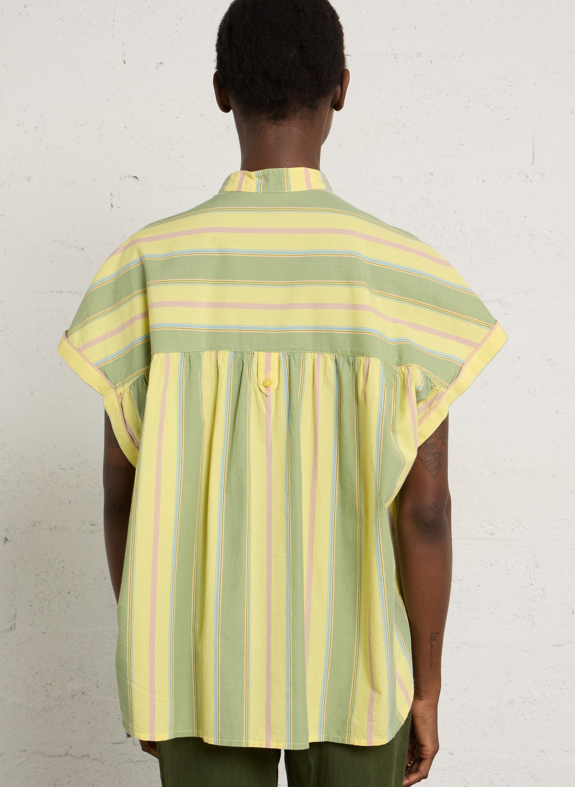 Blouse col rond en coton  BENSIMON Multicolore