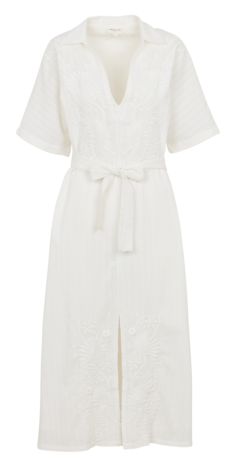 V-neck cotton midi dress MAISON 123 White