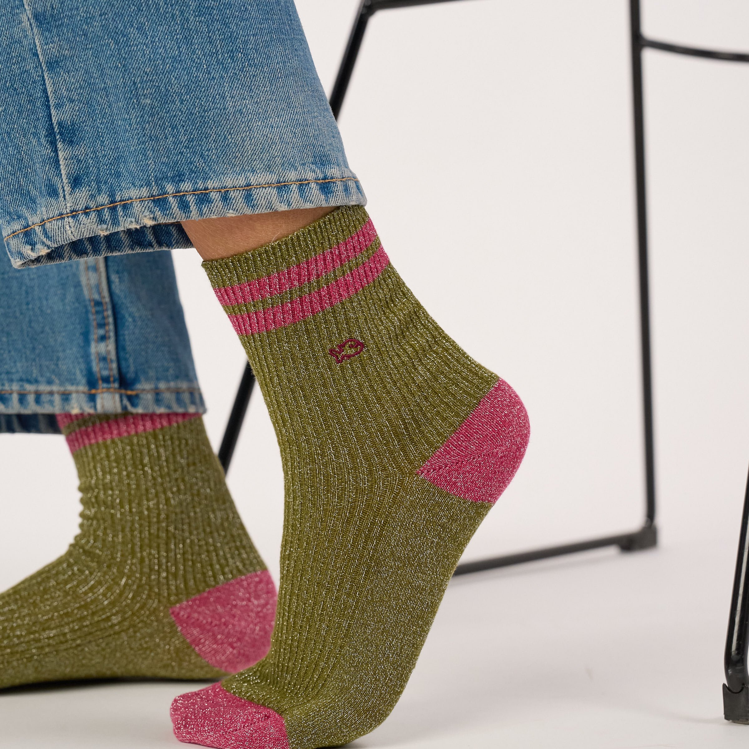 Combed Cotton Vintage Socks BILLYBELT Khaki