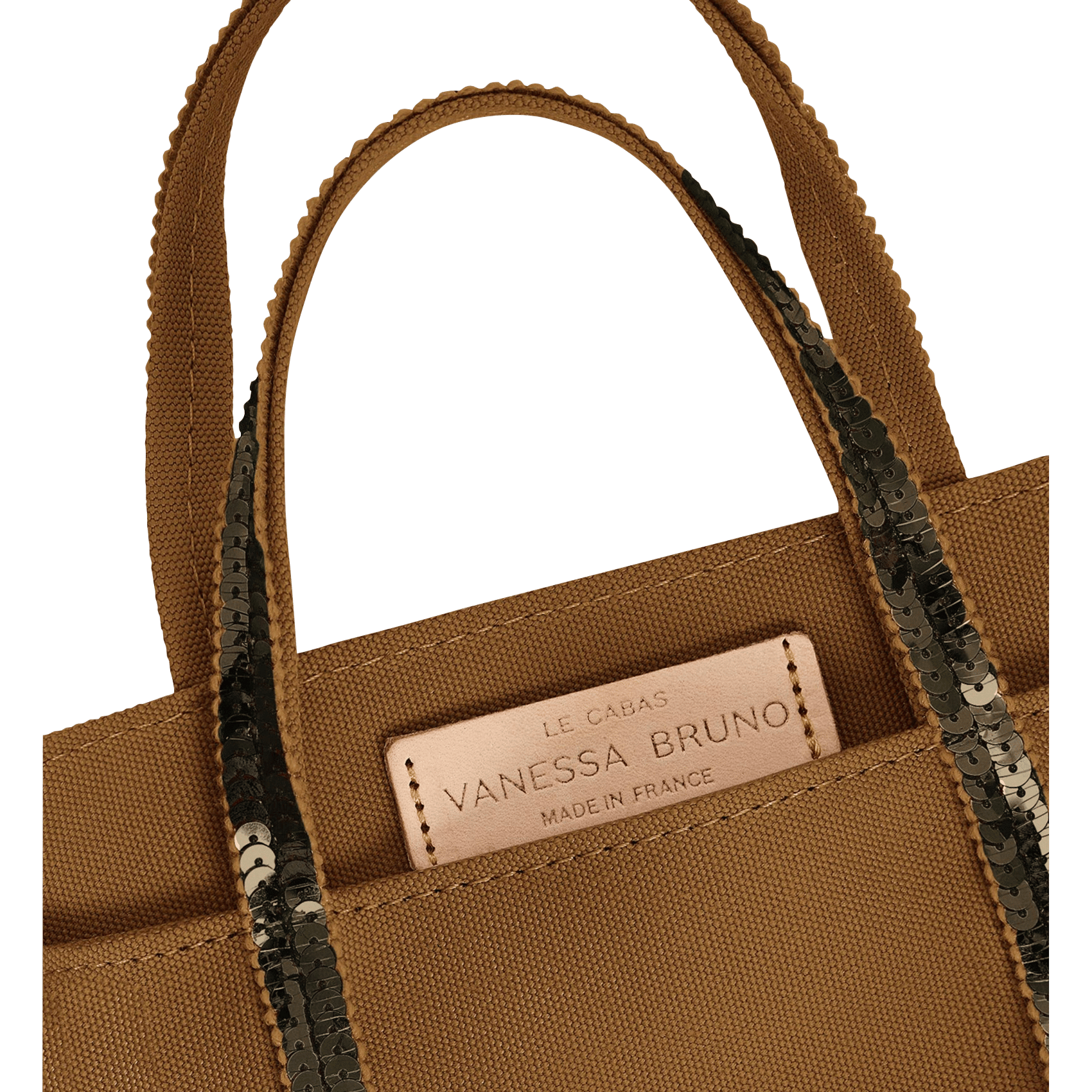 Mini-Shopper aus Canvas mit Pailletten VANESSA BRUNO Braun