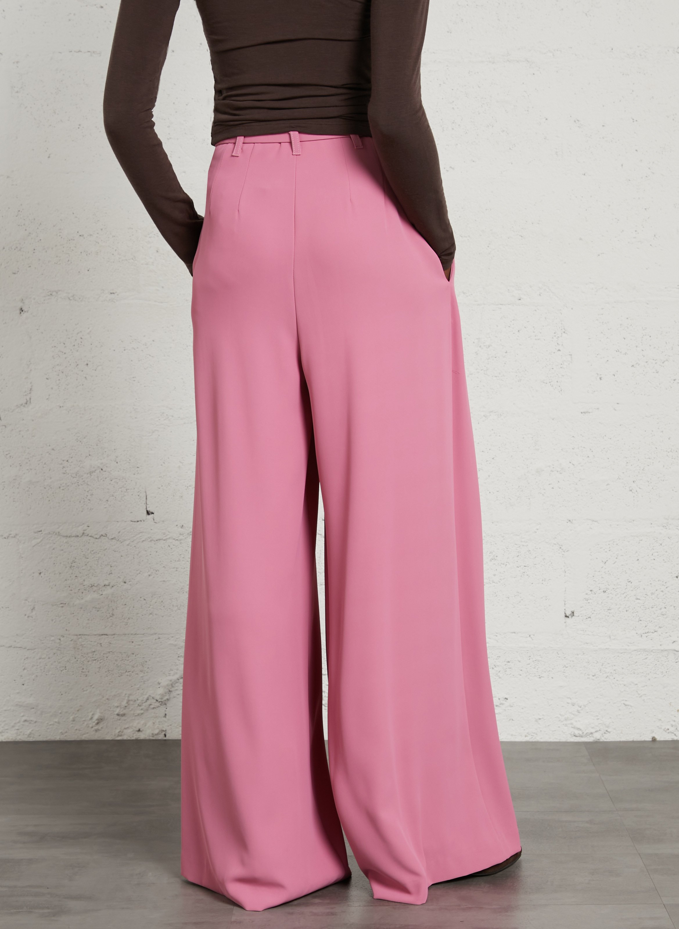 Pantalon large taille haute IMPERIAL Rose