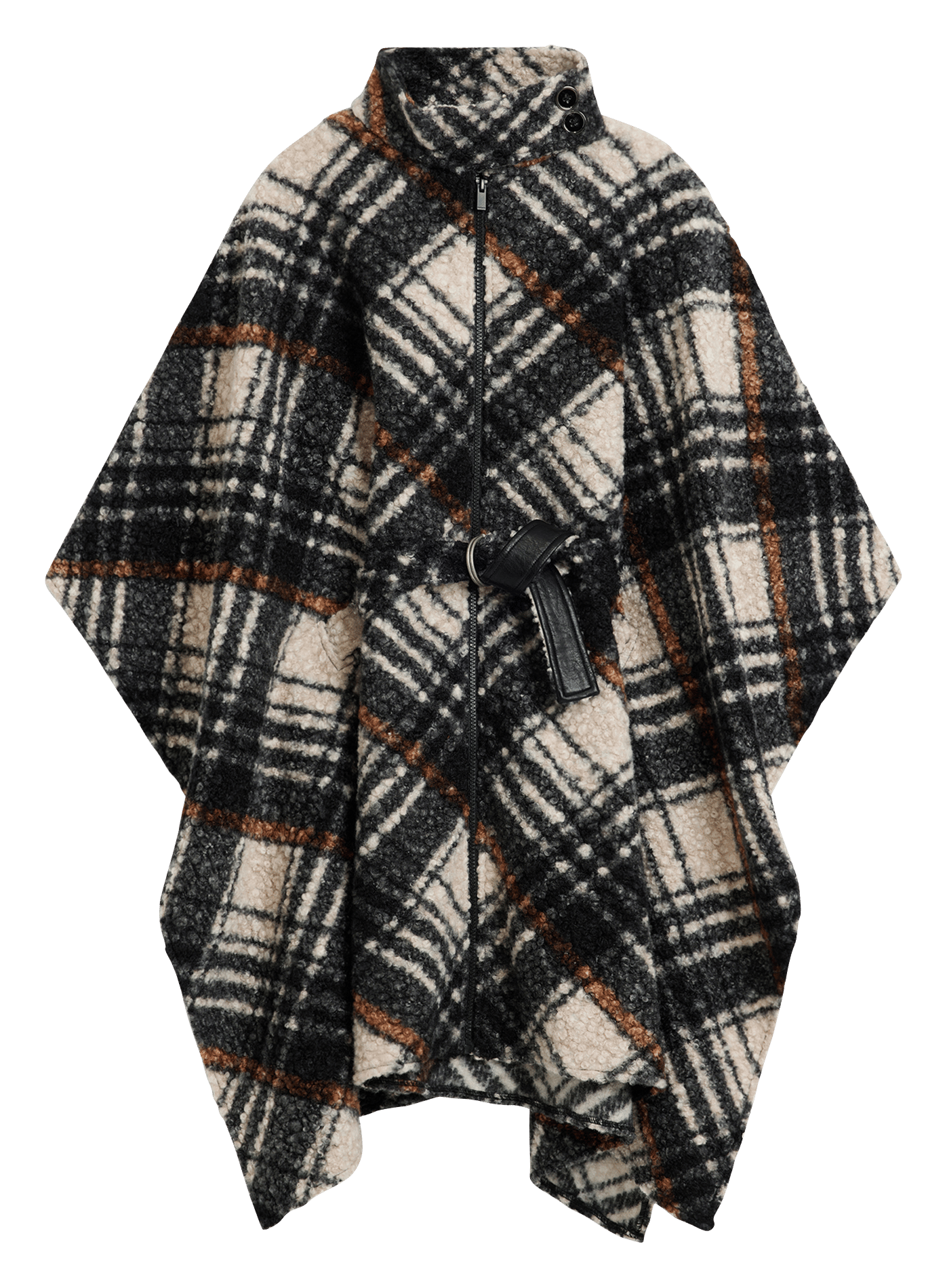 Poncho à carreaux DESIGUAL Multicolore