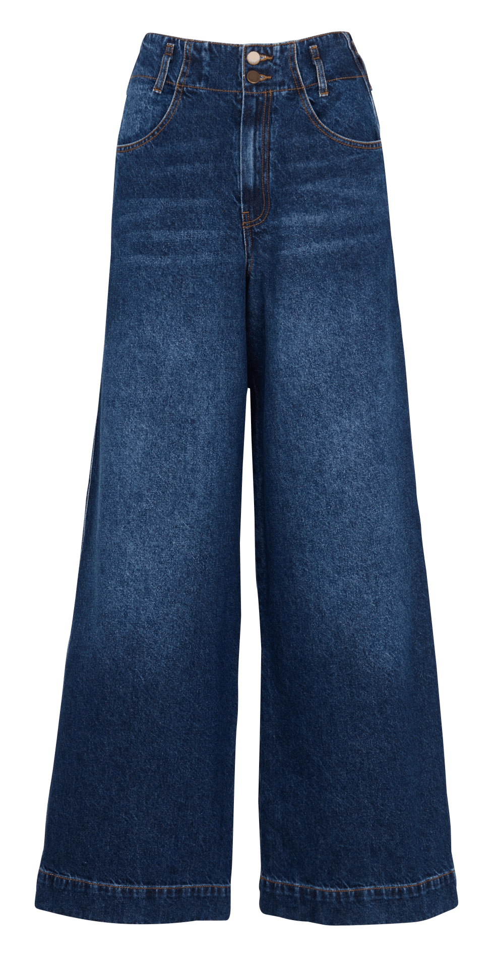 Weite Denim-Jeans aus Baumwolle. TINSELS Blau