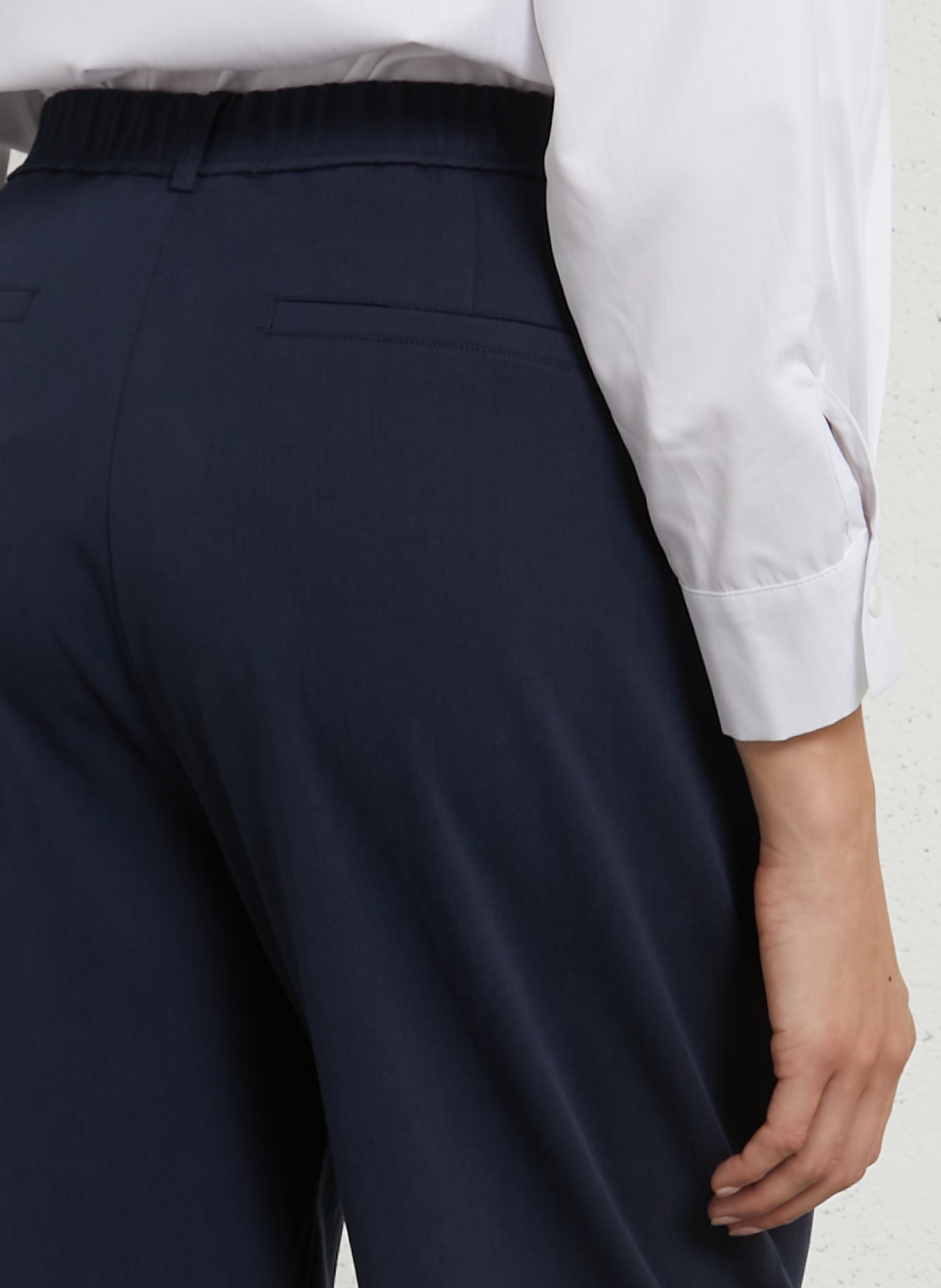 Wide-leg plain pleated pants SUZIE WINKLE Blue