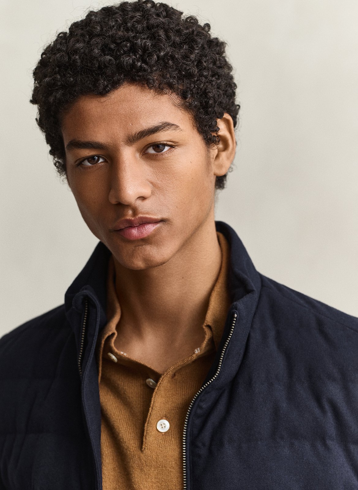Veste droite col montant GANT Bleu