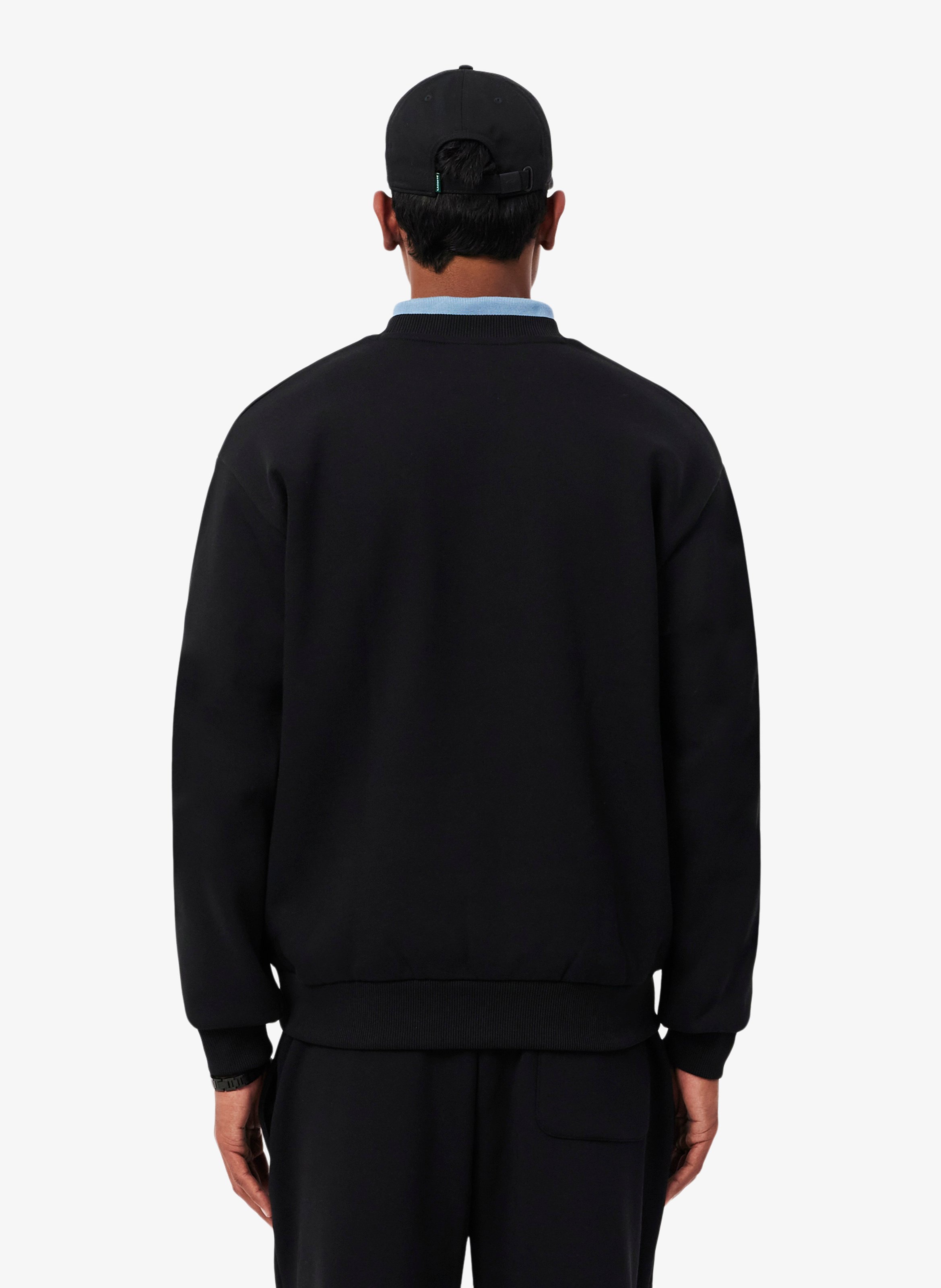 Rundhals-Sweatshirt aus Baumwoll-Mix LACOSTE Schwarz
