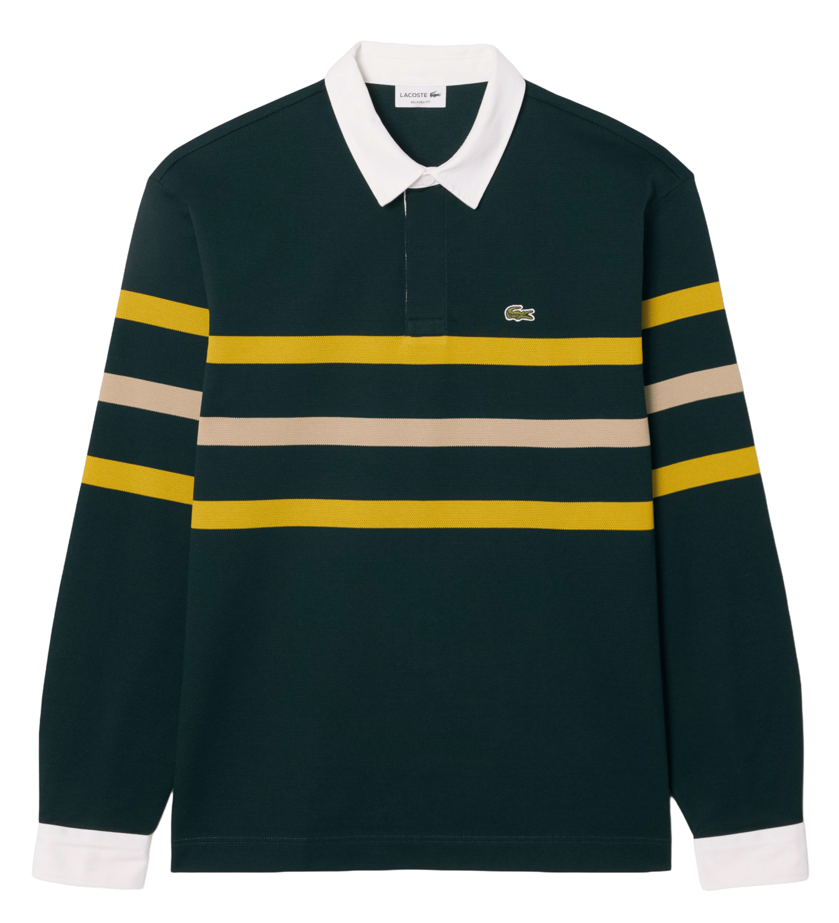 Ruime polo met strepen LACOSTE Groen