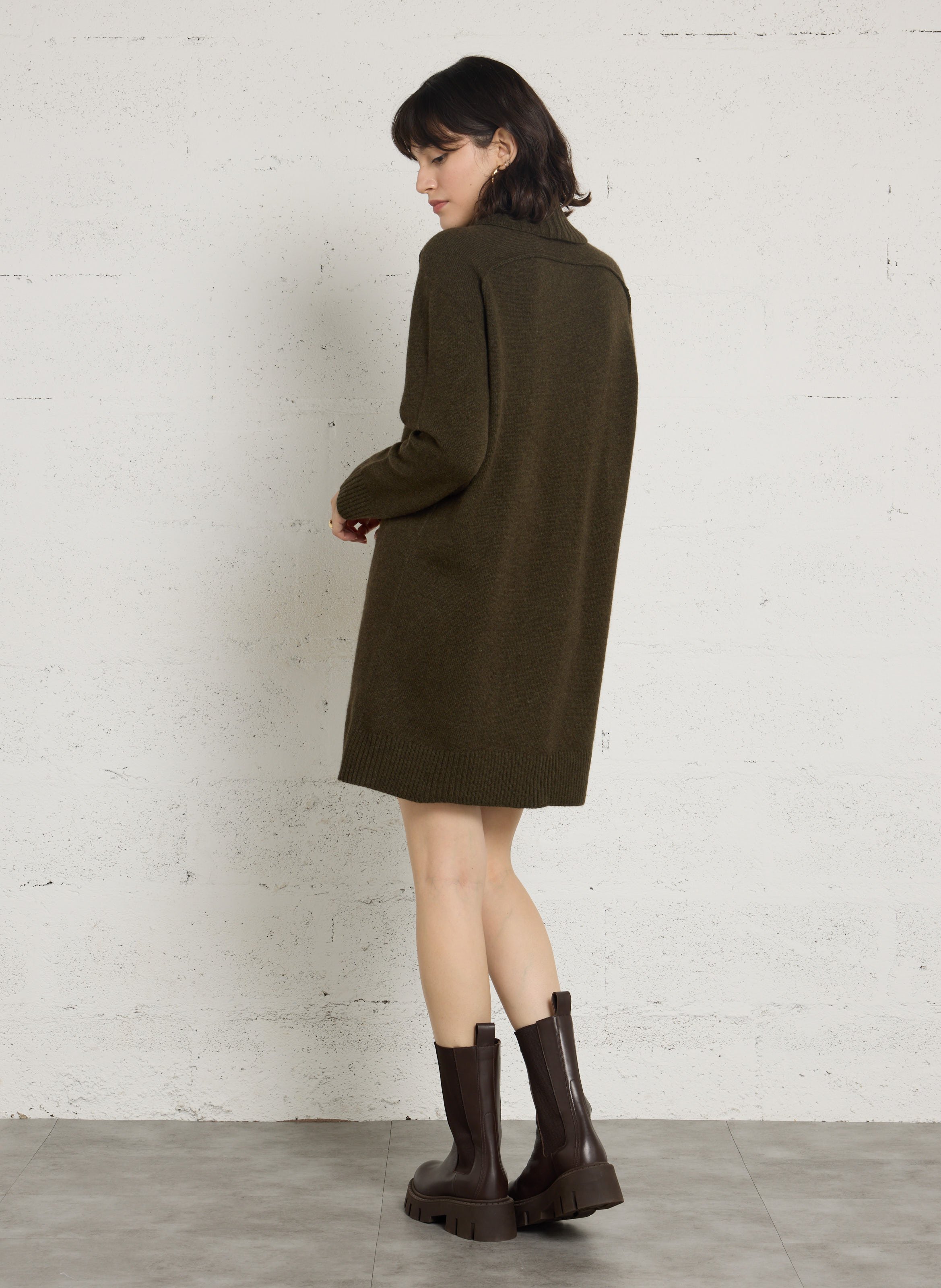 Leather mid-calf boots MELLOW YELLOW Brown