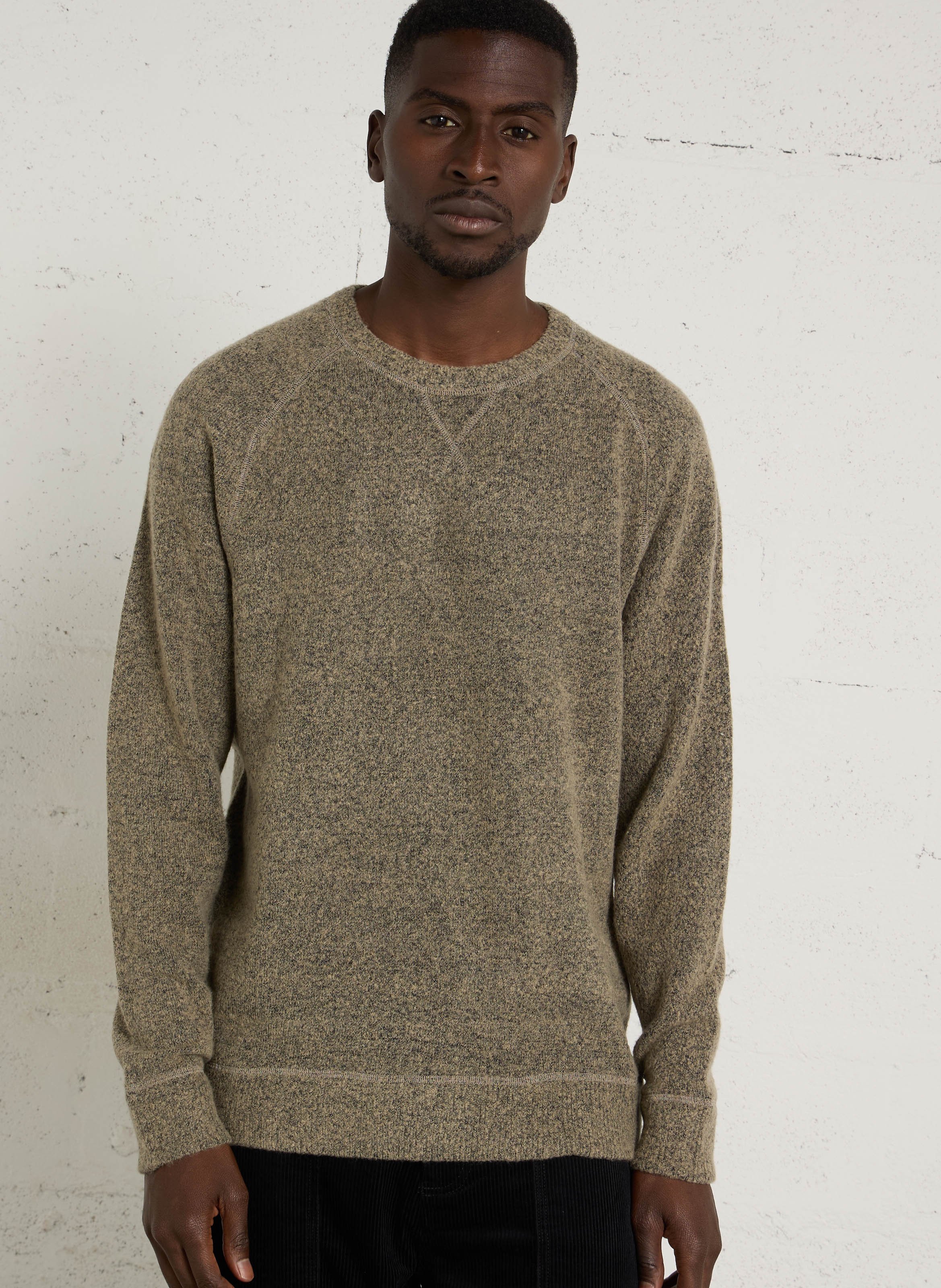 Crew-neck knit sweater LE TEMPS DES CERISES Green