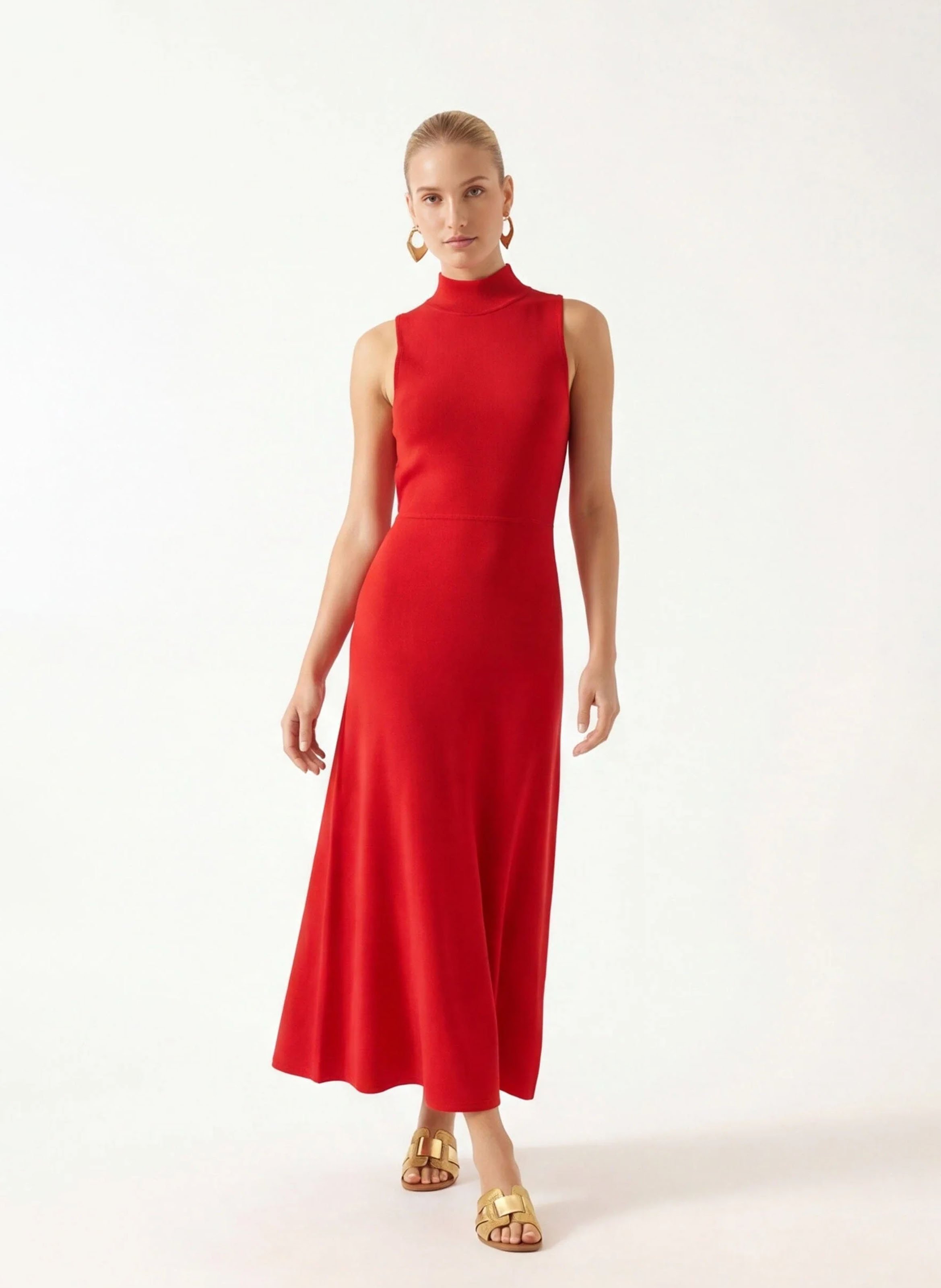 Flared backless maxi dress KOOKAI Red