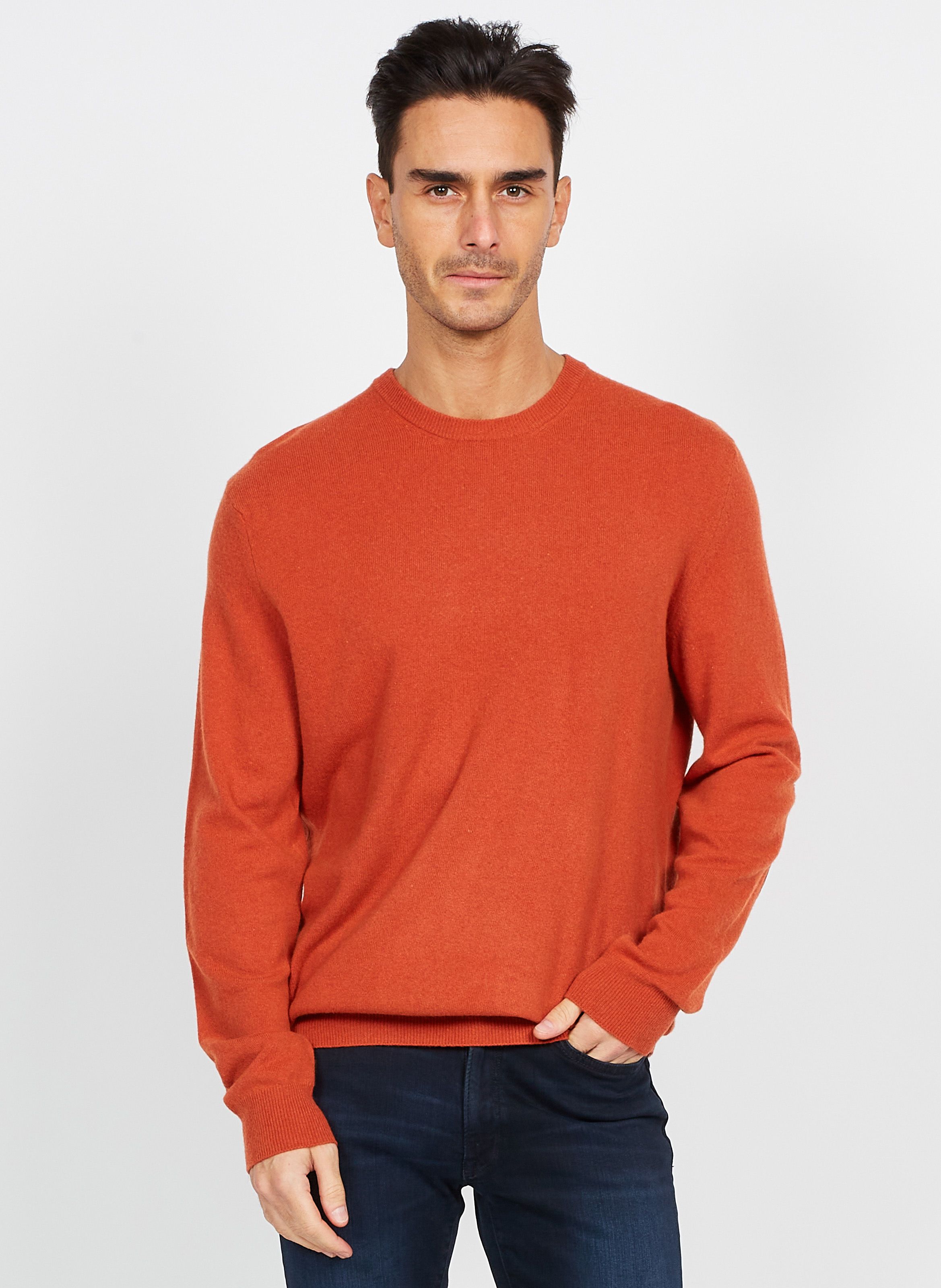 Hackett Pull homme en pure laine couleur orange signe Hackett Taille S 