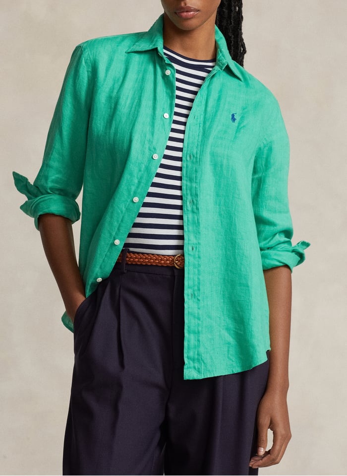 Camisa de lino ralph top lauren