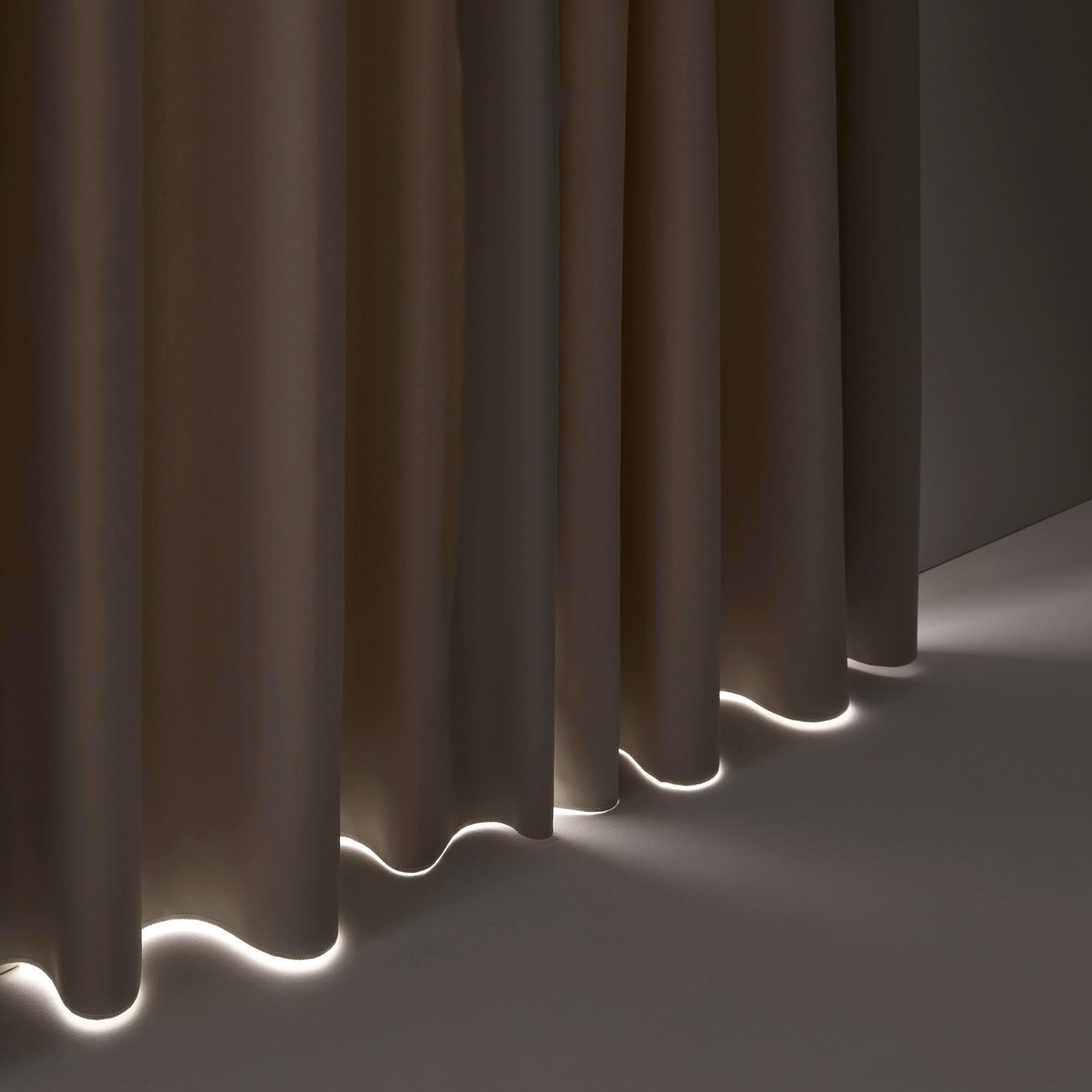 NIGHT - Blackout curtain with gathering tape MADURA White