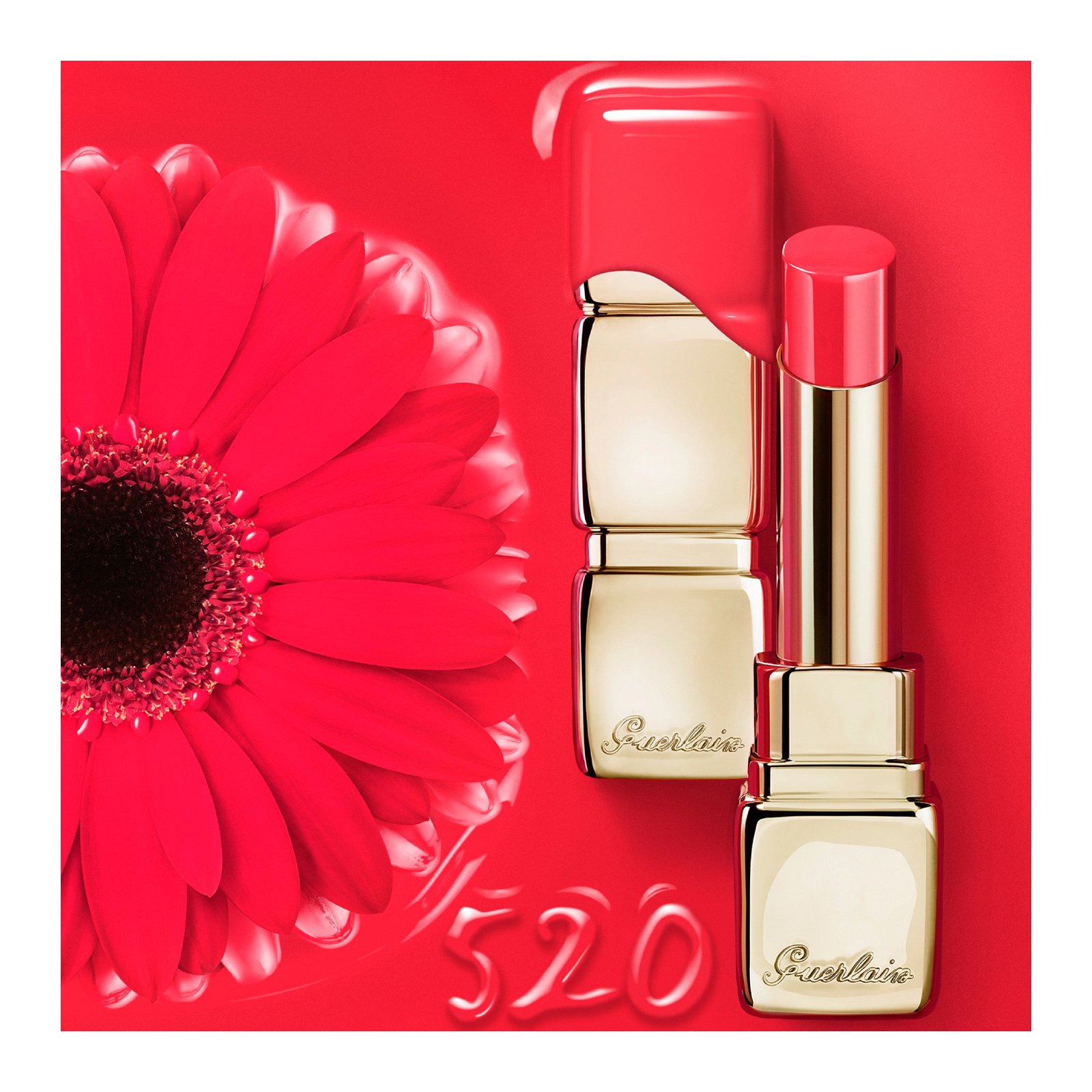 KissKiss Shine Bloom Rouge brillant GUERLAIN 520 love bloom